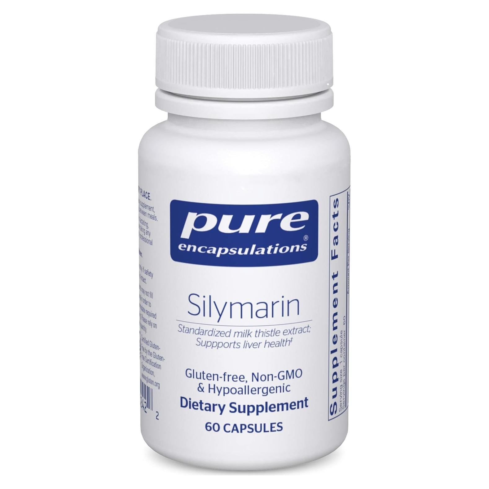 Suplemento de Cardo Mariano Pure Encapsulations 250 mg - 60 Cápsulas Veganas