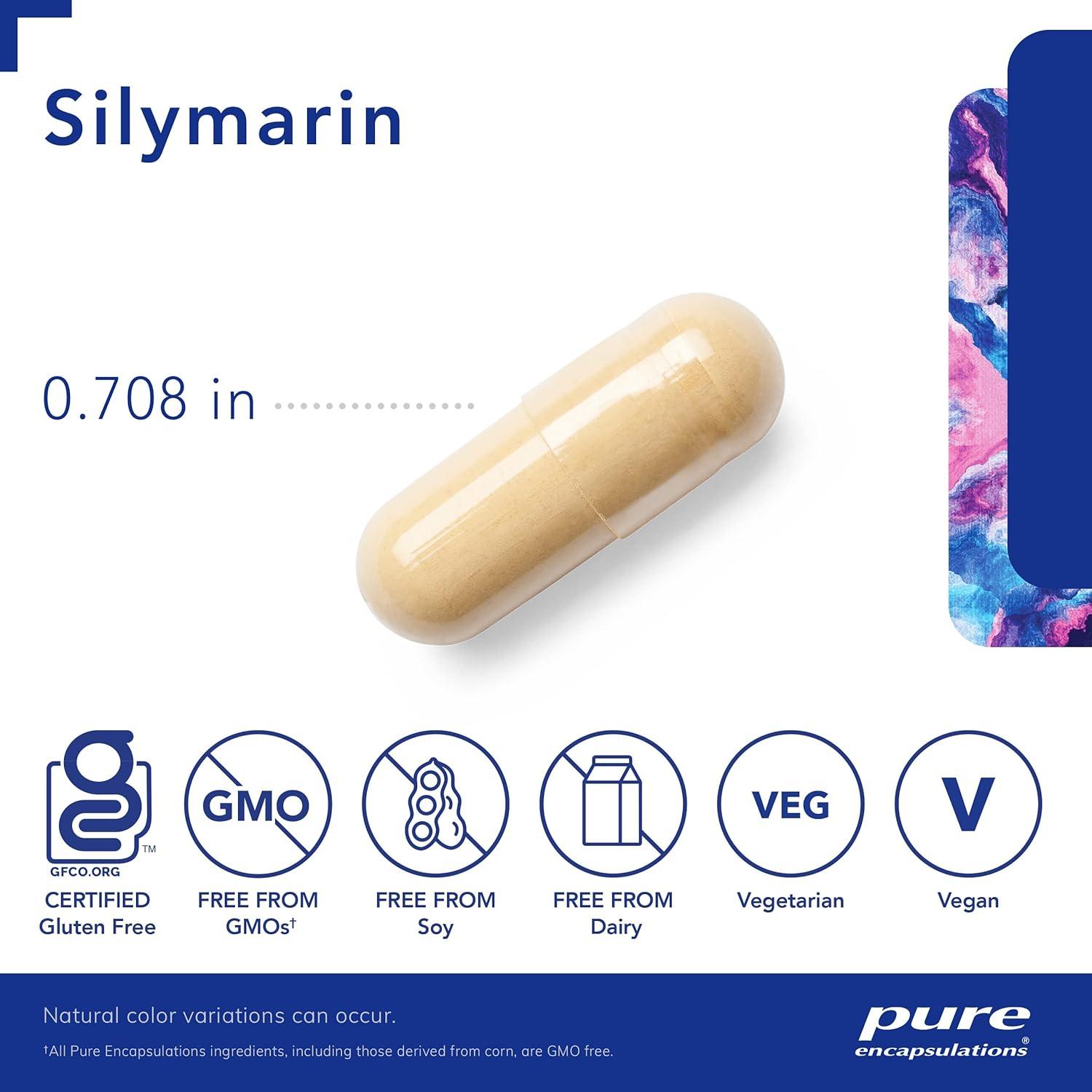 Suplemento de Cardo Mariano Pure Encapsulations 250 mg - 60 Cápsulas Veganas