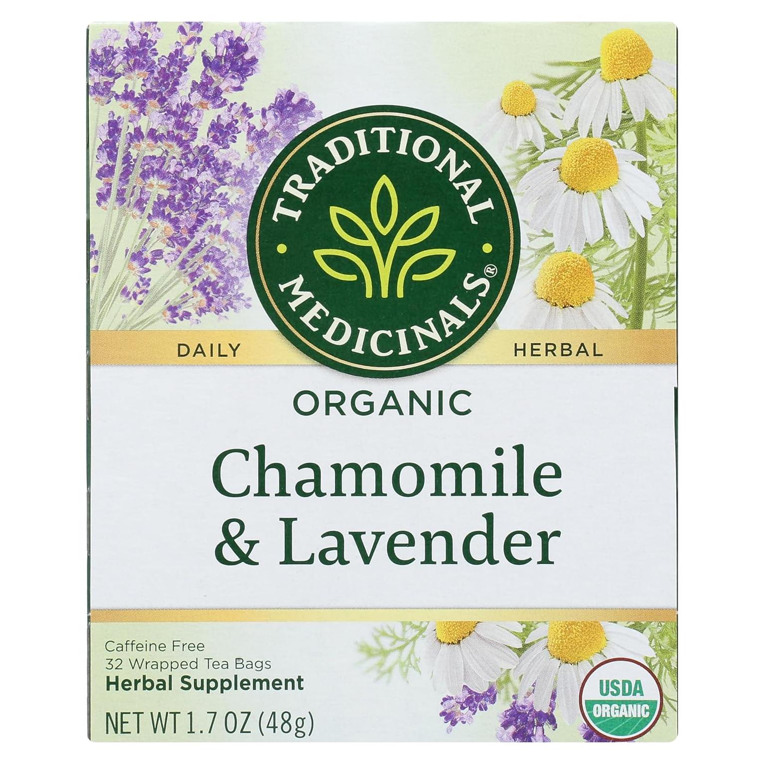 Té Medicinal Tradicional Manzanilla y Lavanda Orgánica 32 Bolsitas