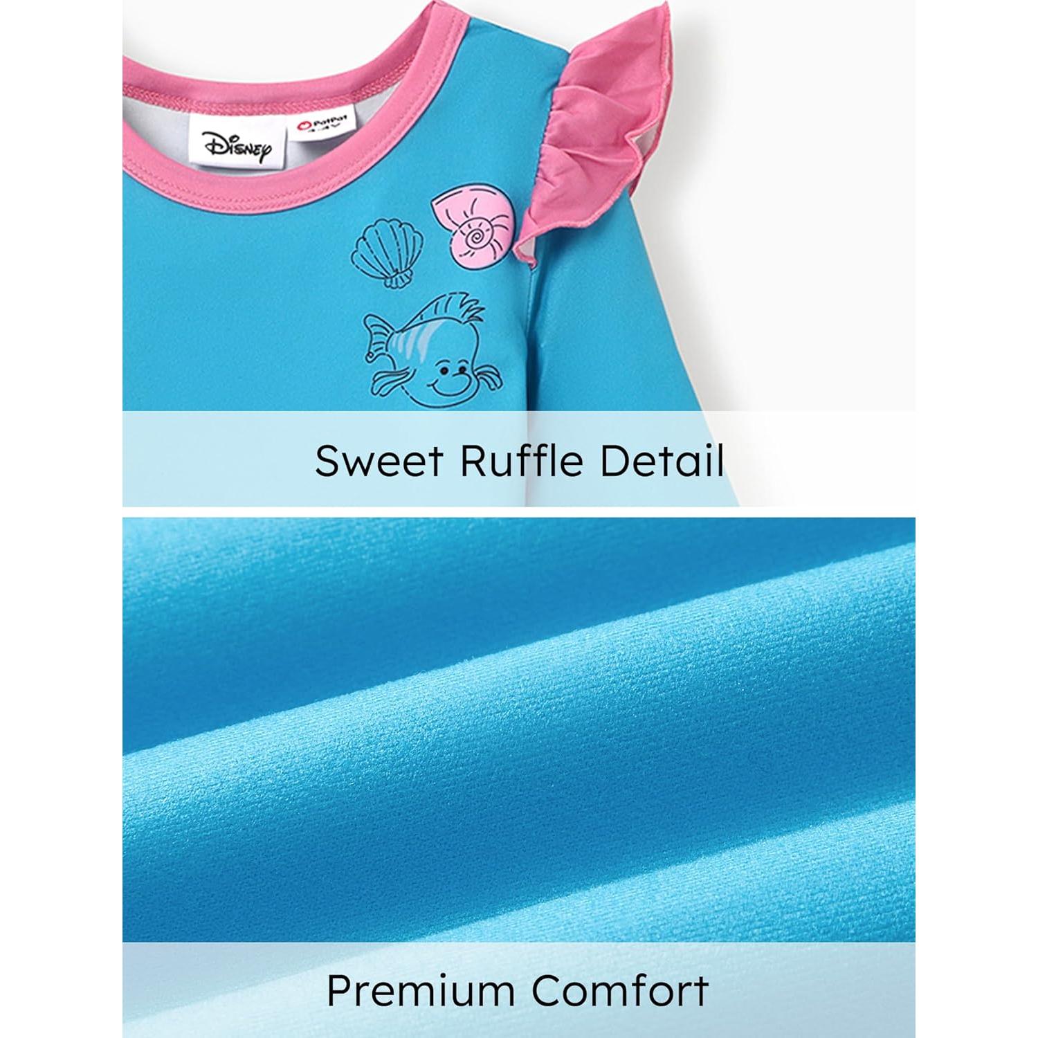 Vestido Disney Princesas Azul Ariel 4-5T Ropa Niña