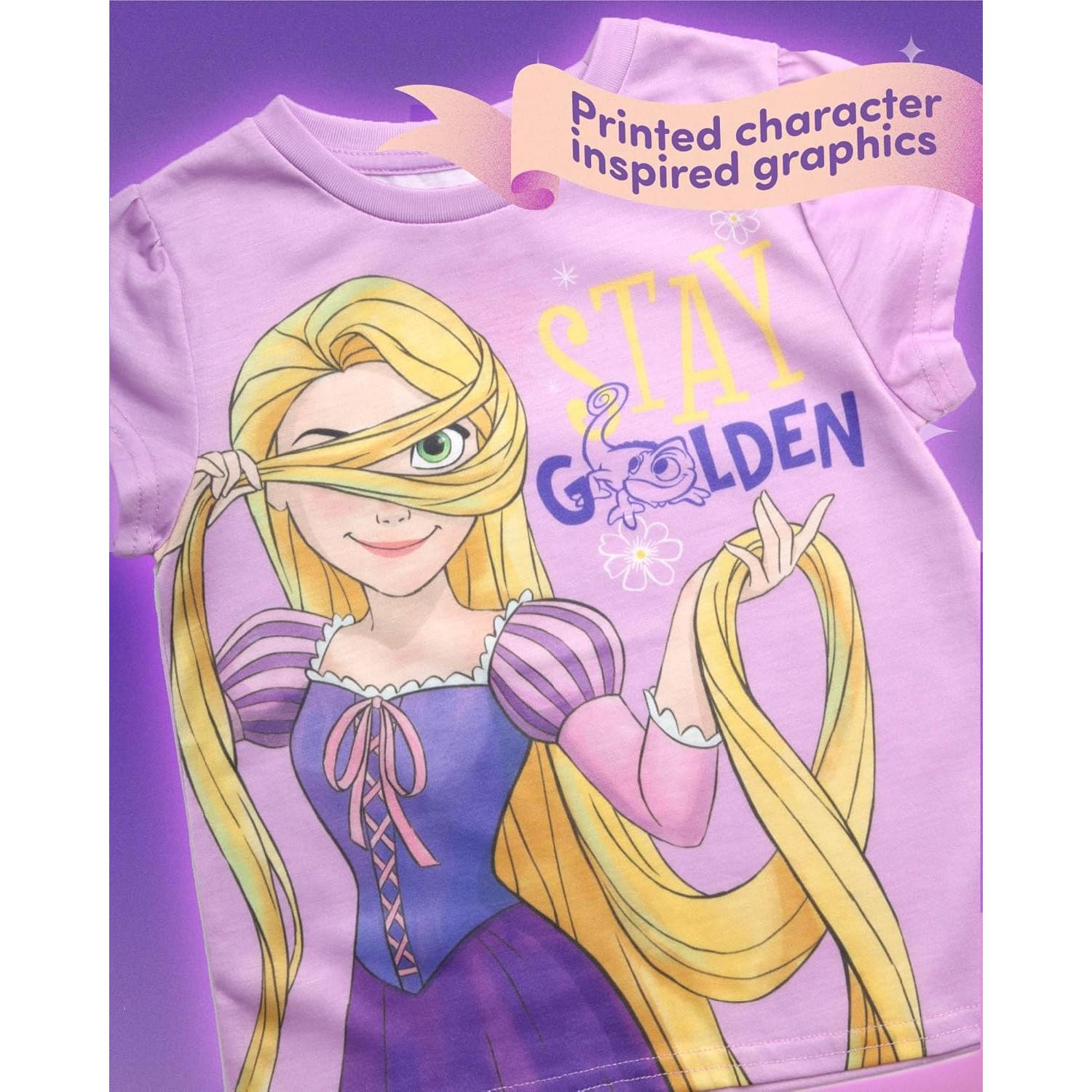 Camiseta Gráfica Disney Niñas - Cenicienta, Minnie, Rapunzel