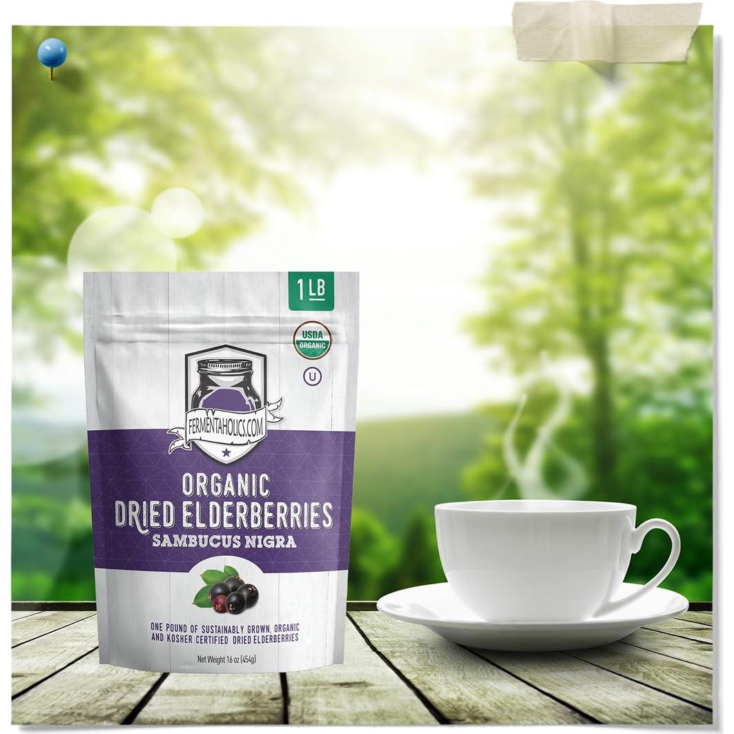 Bayas de Saúco Secas Orgánicas Fermentaholics 0.45 KG