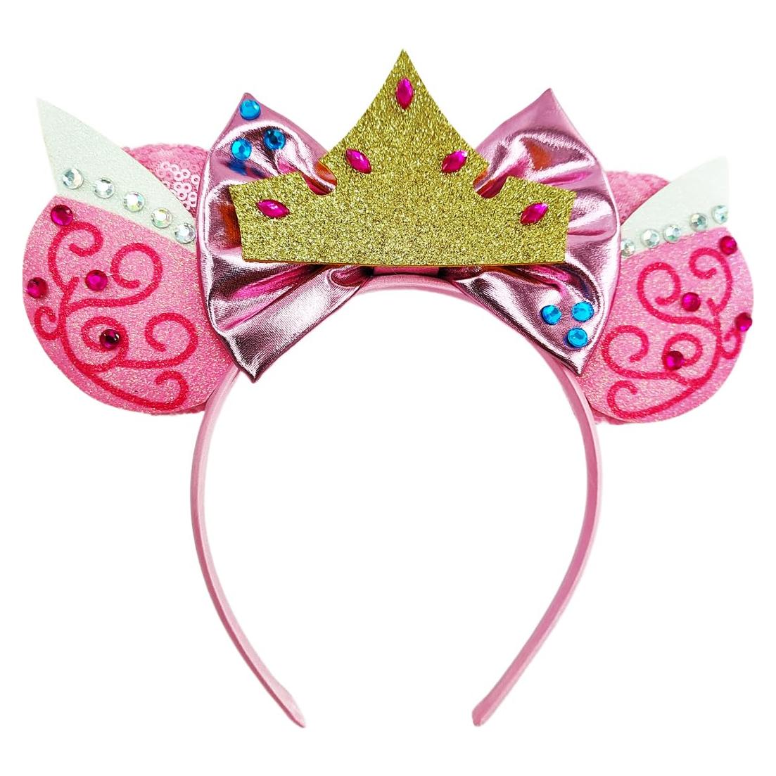 Diadema de Orejas de Ratón Brillantes La Bella Durmiente