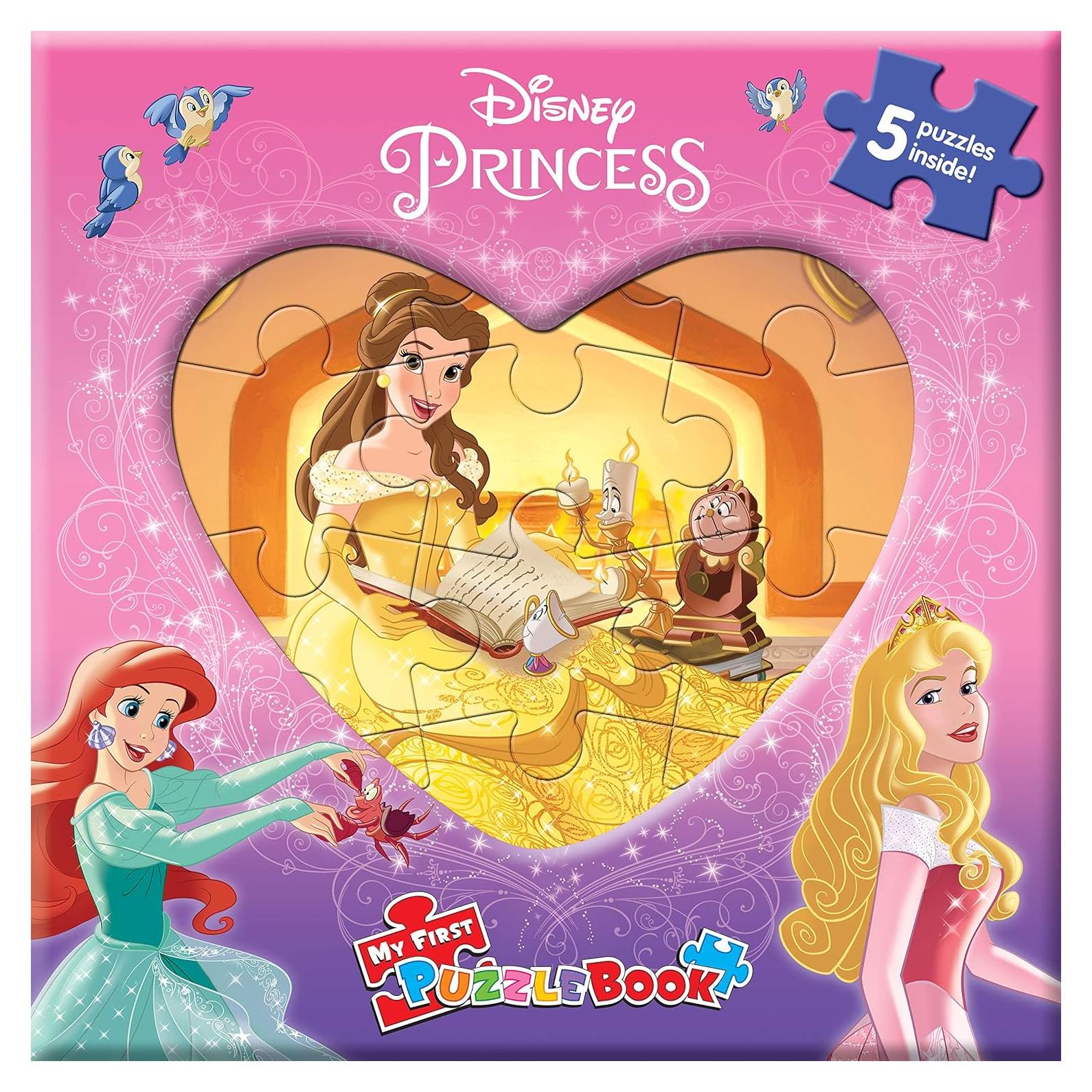 Disney Princess My First Puzzle Book - Jigsaw Puzzles for kids, 10-page board book, 5 puzzles to enjoy