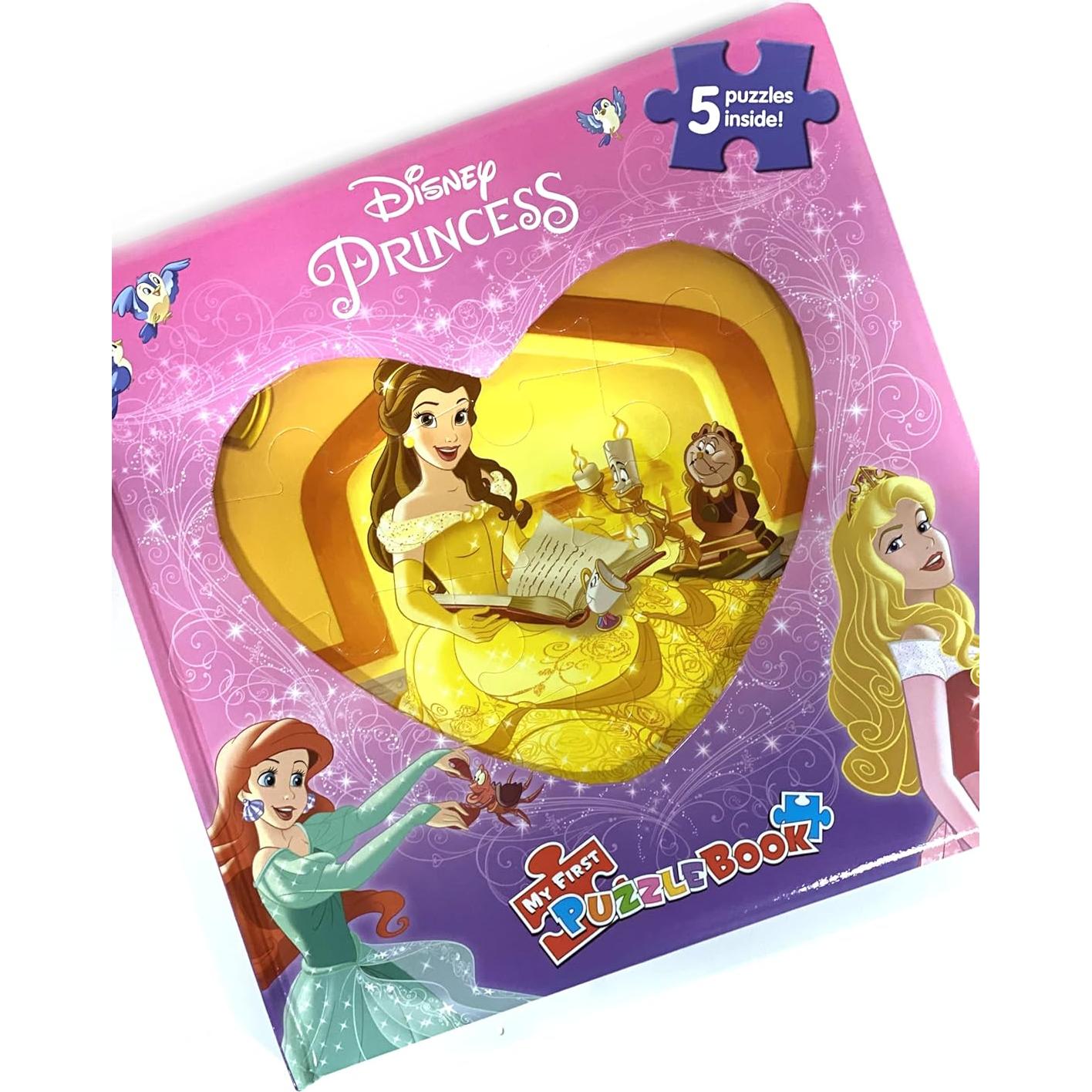 Disney Princess My First Puzzle Book - Jigsaw Puzzles for kids, 10-page board book, 5 puzzles to enjoy