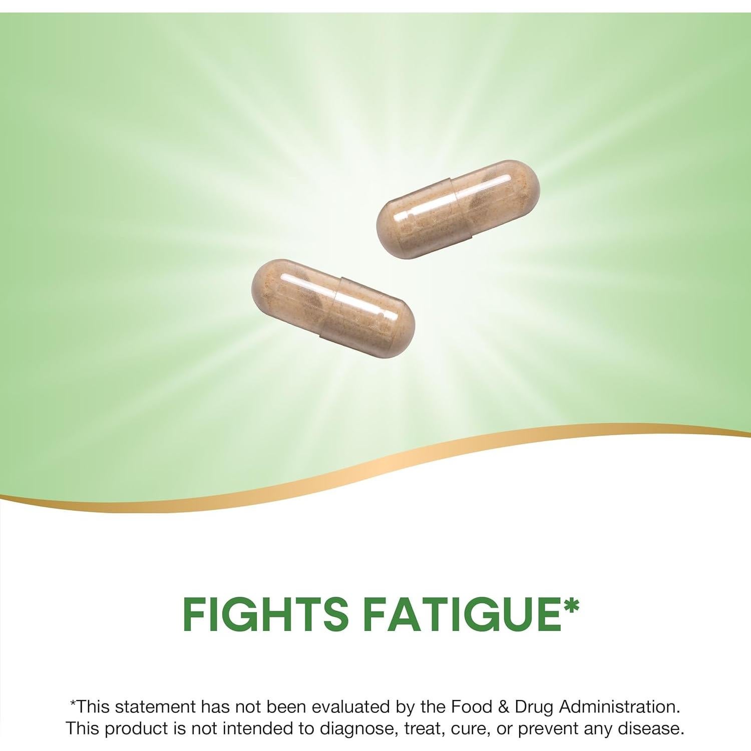 Ginseng Asiático Nature's Way 1120mg 50 Cápsulas Veganas