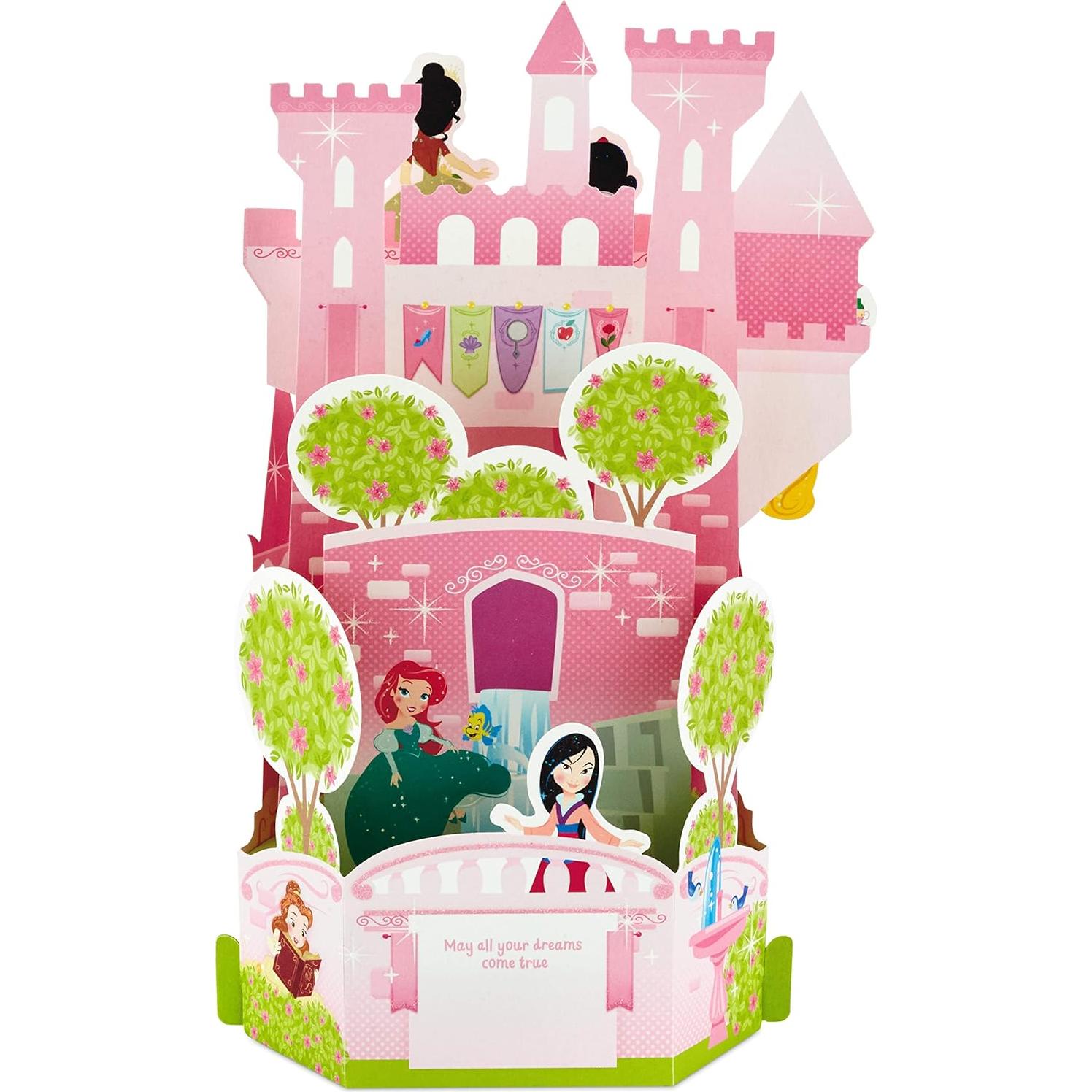 Tarjeta de Cumpleaños Pop Up Hallmark Princesas Disney Castillo