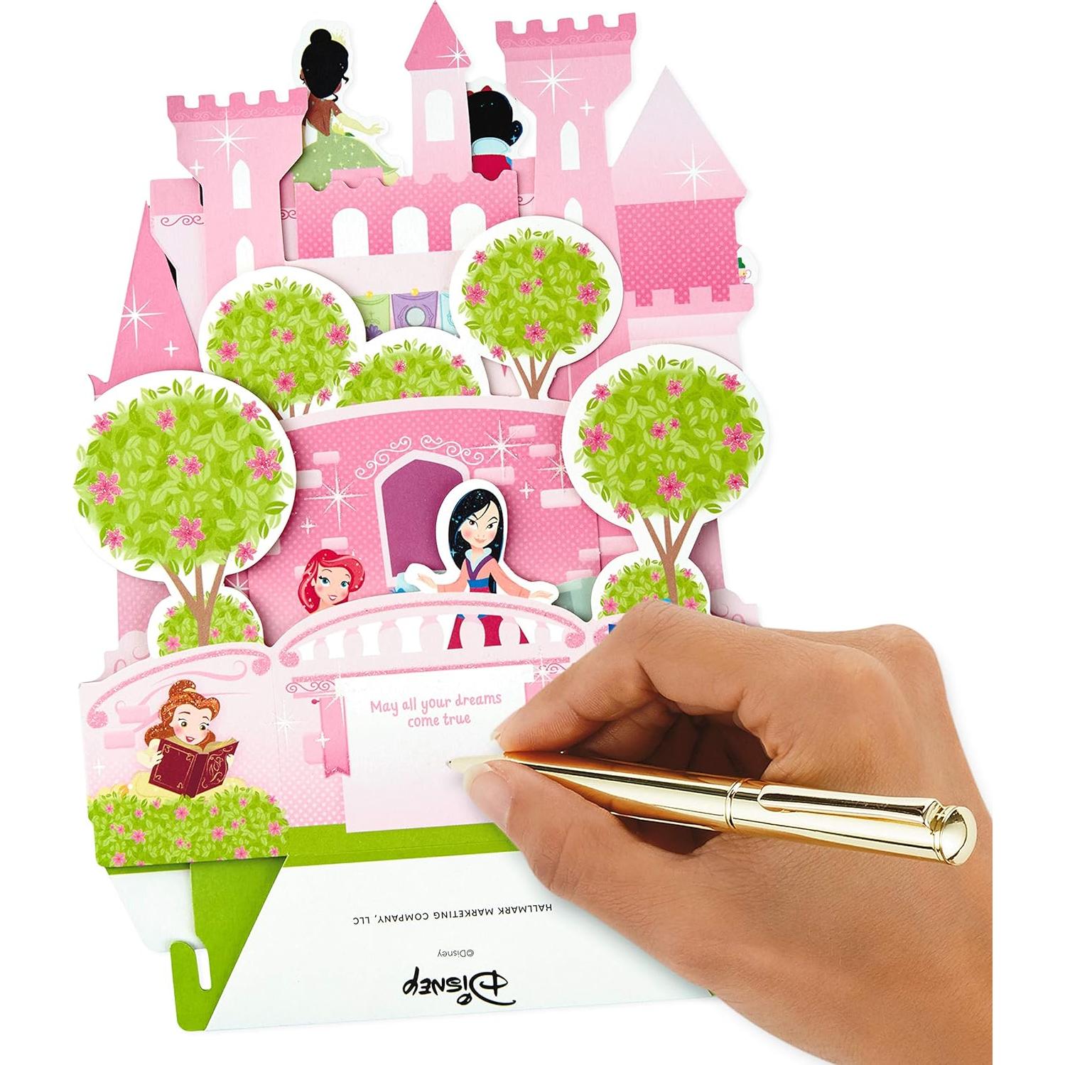Tarjeta de Cumpleaños Pop Up Hallmark Princesas Disney Castillo