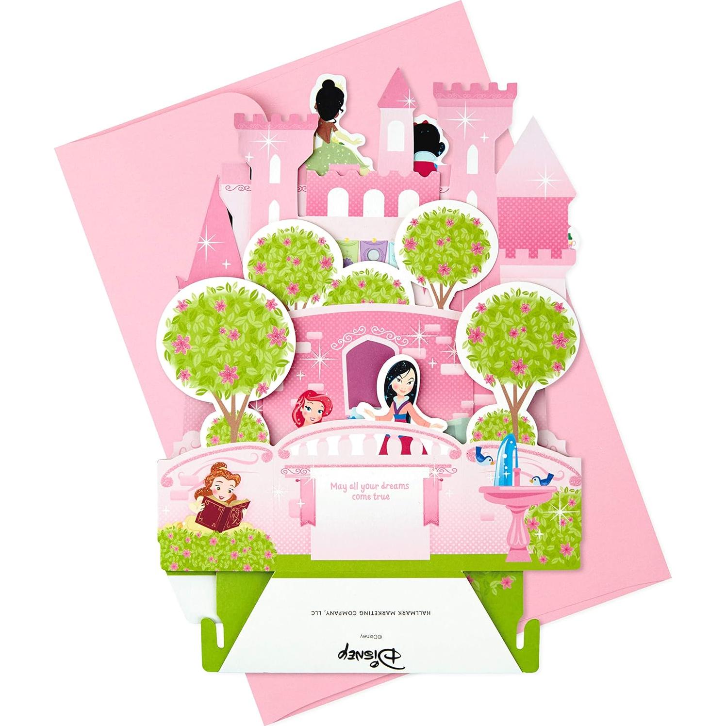 Tarjeta de Cumpleaños Pop Up Hallmark Princesas Disney Castillo