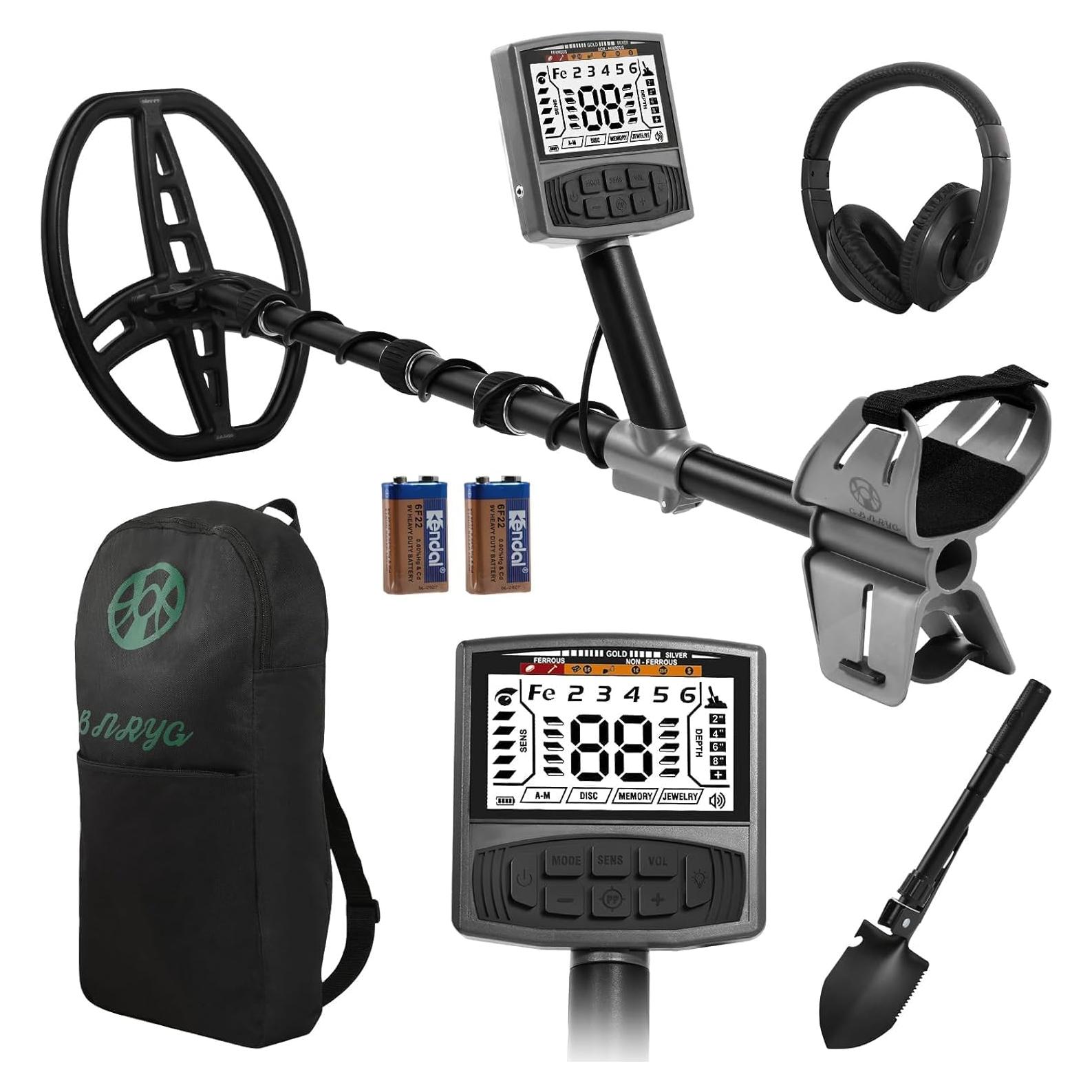 Detector de Metales Gbnryg 12" Impermeable LCD 5 Modos