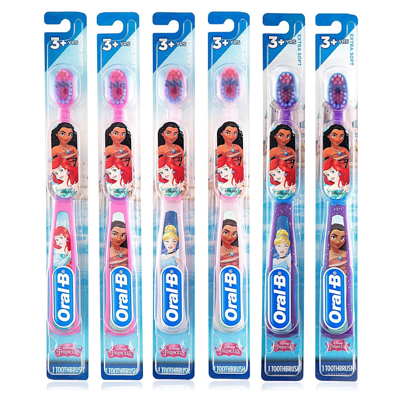 Cepillo de dientes Oral-B Princesa para niños 3+, Extra suave, 6 unidades