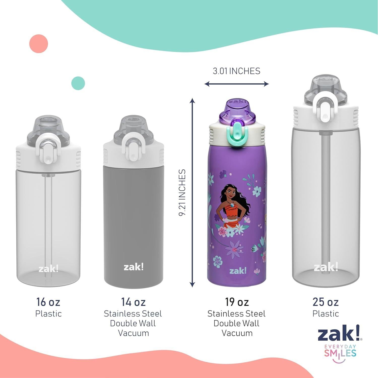 Botella de Agua Infantil Zak Designs 19oz Princesa Disney