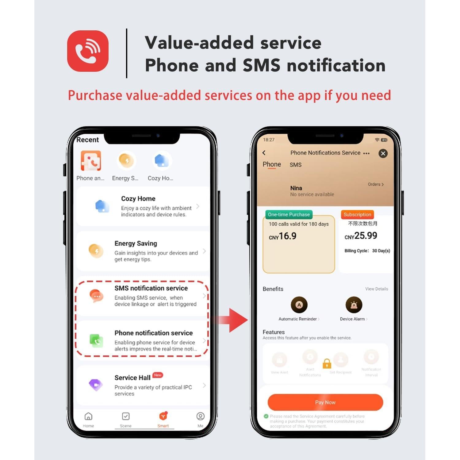 Smart Smoke Detector Fire Alarm with Replaceable Battery, Wi-Fi Smoke Detector, Real-Time App Notifications, 3-Pack