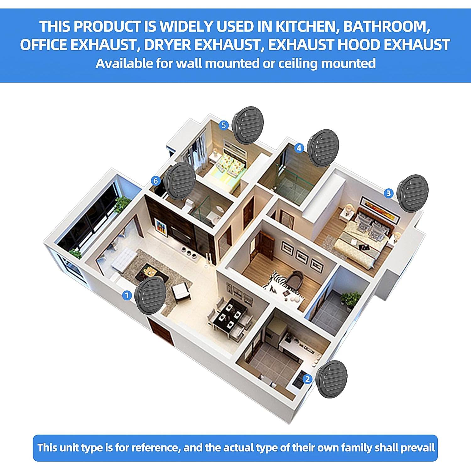 Tapa de Ventilación de Acero Inoxidable 304 3" Negra Puunkeey