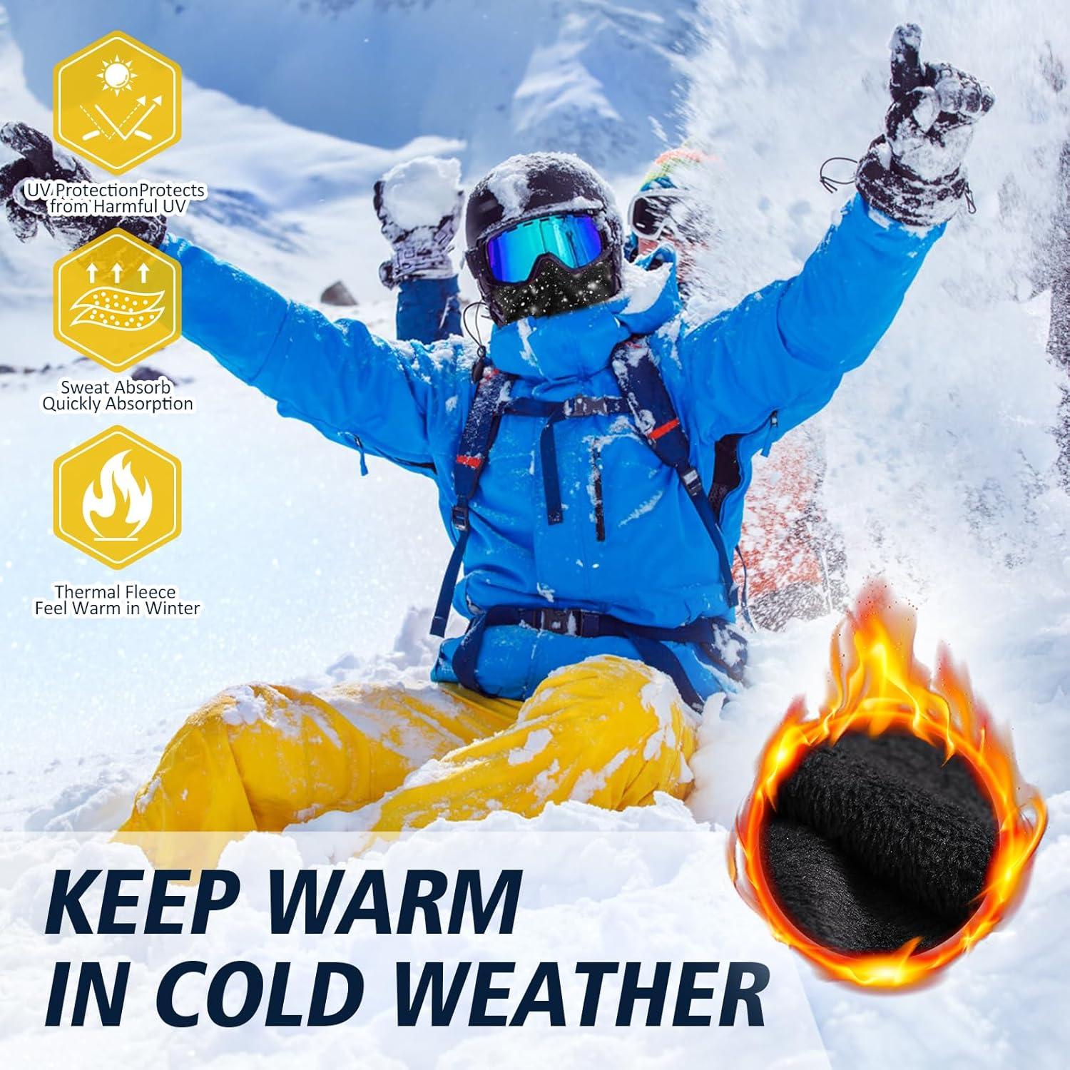 Paquete de 4 Calentadores de Cuello Forro Polar Invierno Unisex