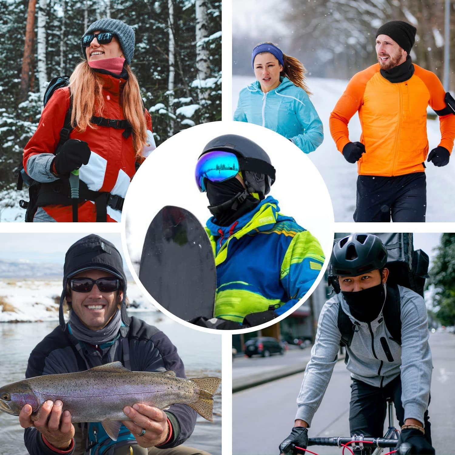 Paquete de 4 Calentadores de Cuello Forro Polar Invierno Unisex