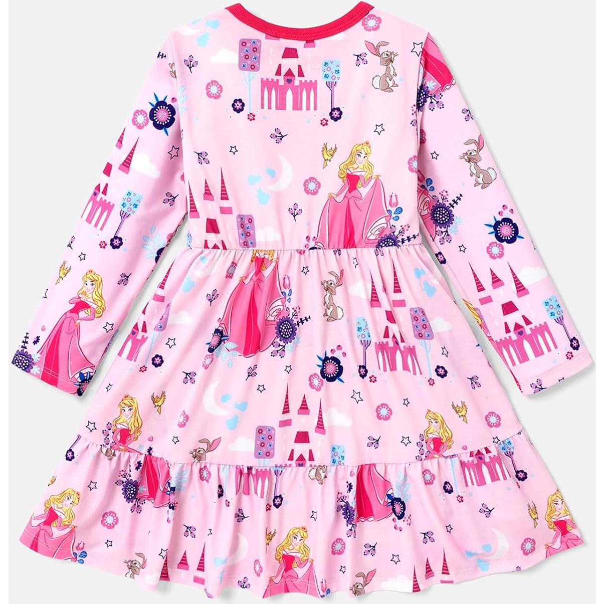 Vestido Disney Princesa Aurora para Niña 2-6 Años Rosa
