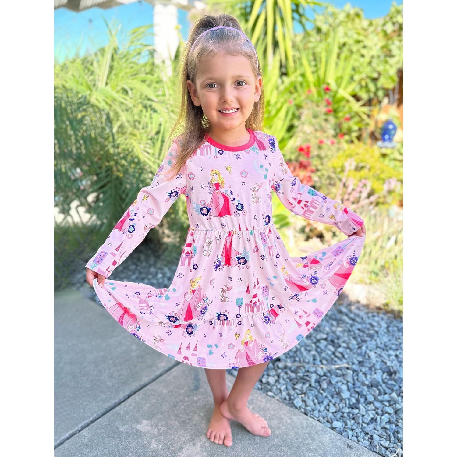 Vestido Disney Princesa Aurora para Niña 2-6 Años Rosa