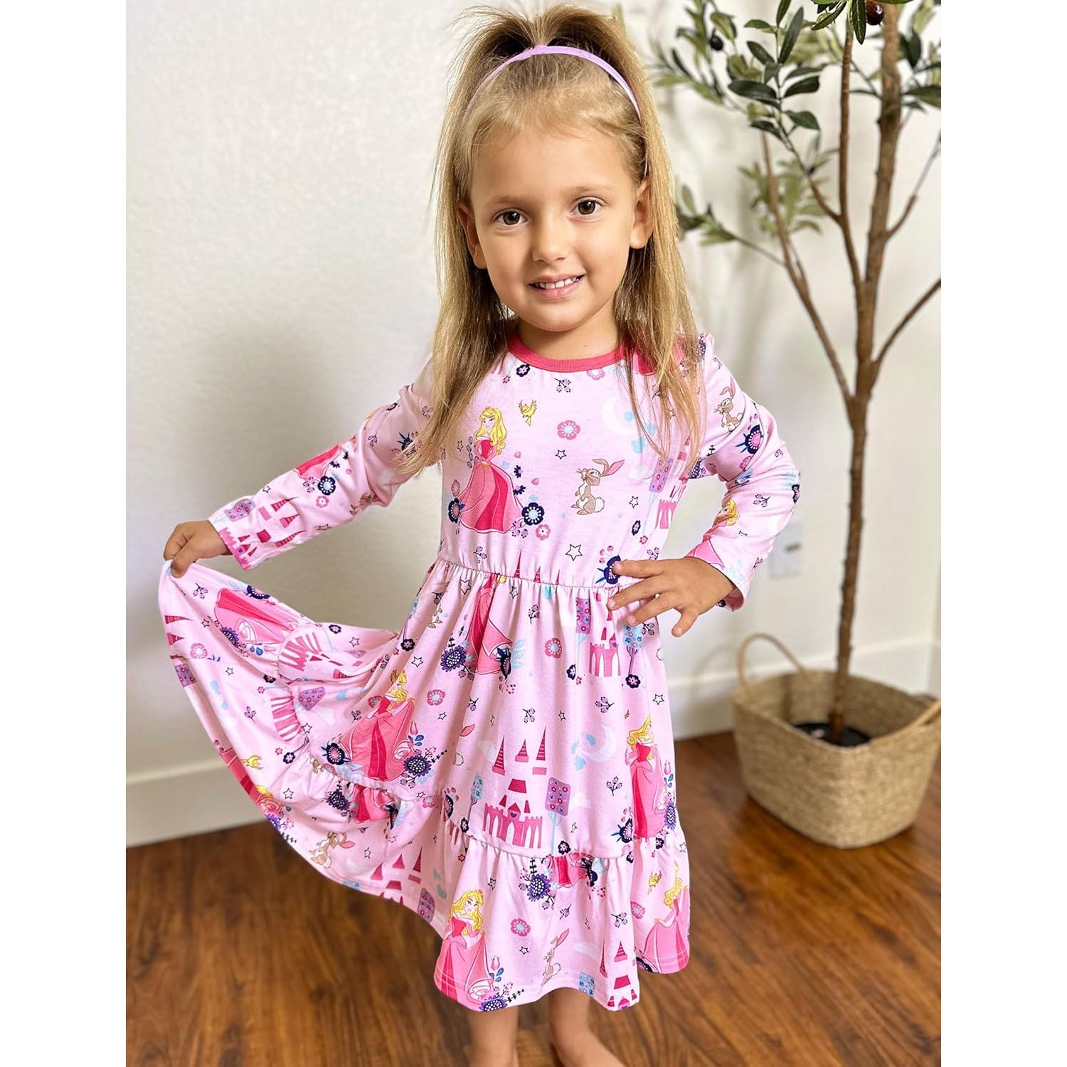 Vestido Disney Princesa Aurora para Niña 2-6 Años Rosa