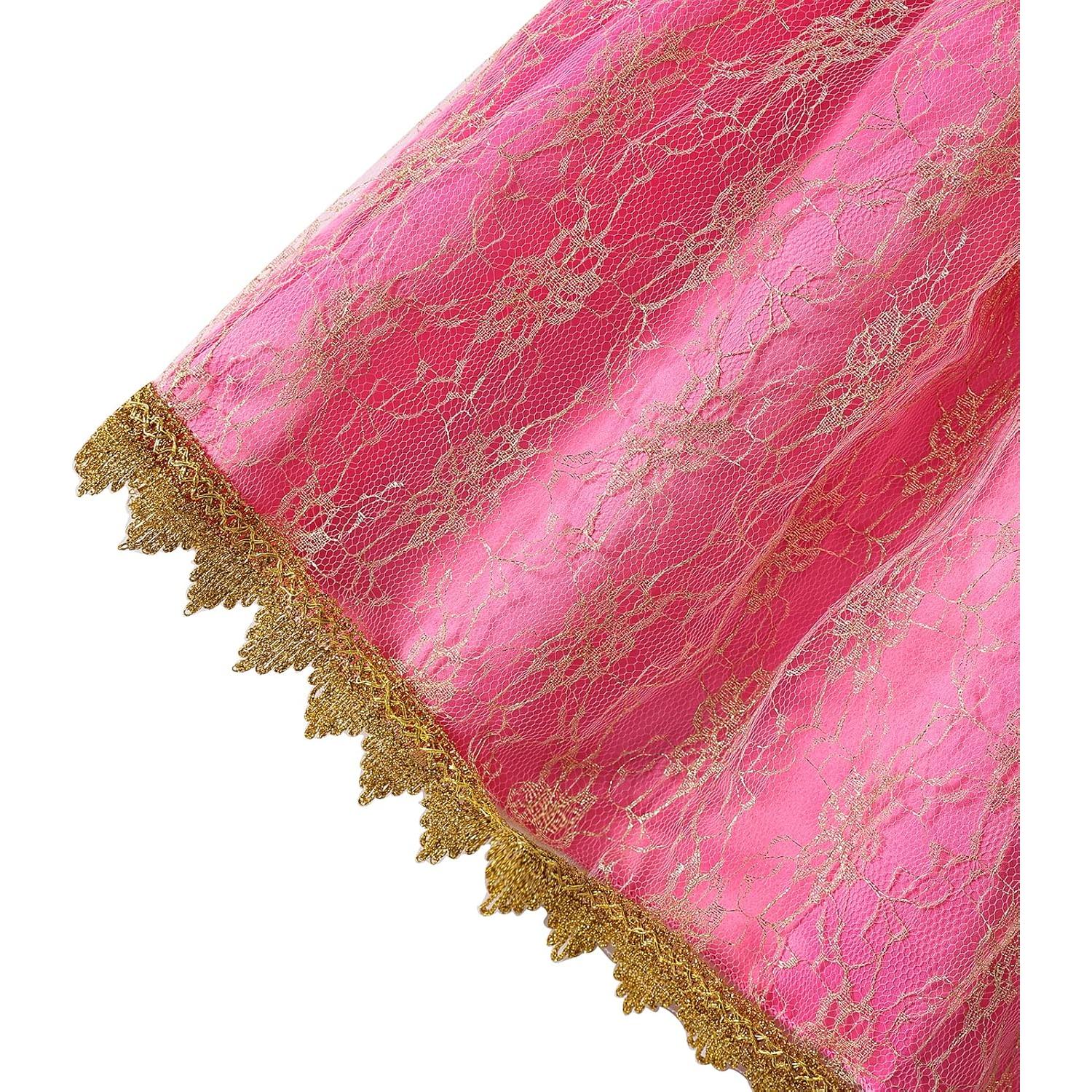 Vestido de Princesa Rosa Aoiviss con Accesorios para Niñas