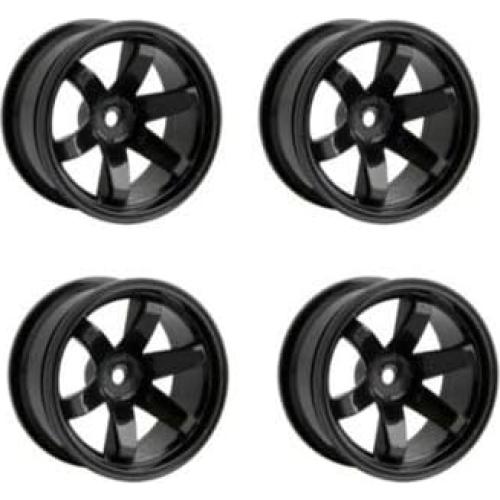 4 Llantas de Plástico 52mm para Coche RC 1/10 LAFEINA Negro