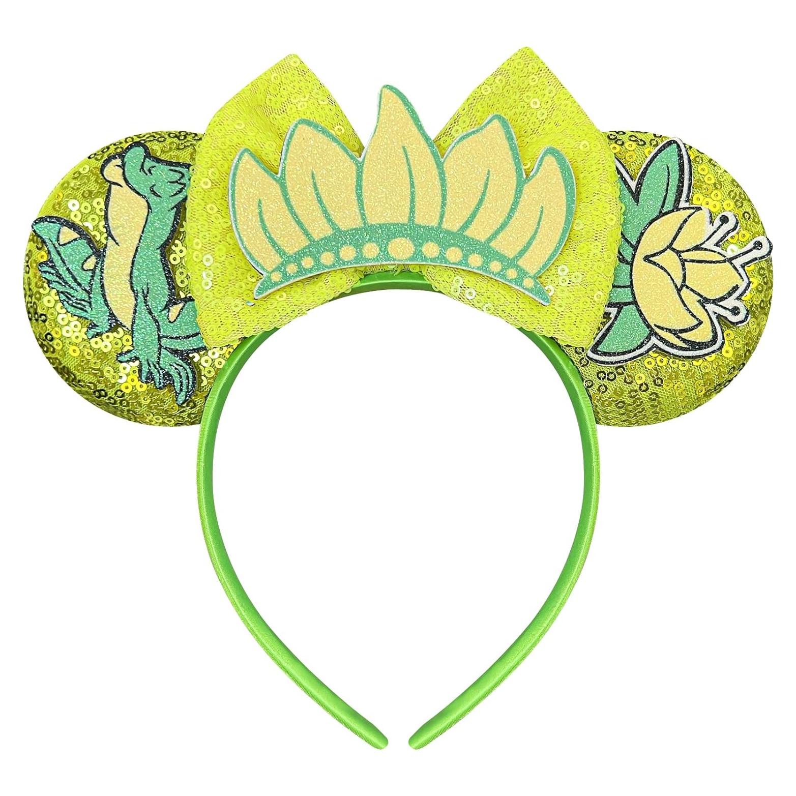 Diadema de Orejas de Ratón Bmobuo Rana Verde para Adultos