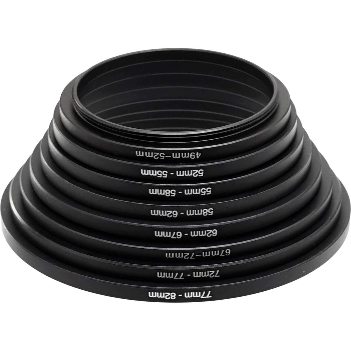 Conjunto de Anillos Adaptadores de Filtro Fotasy 8 Piezas Metal