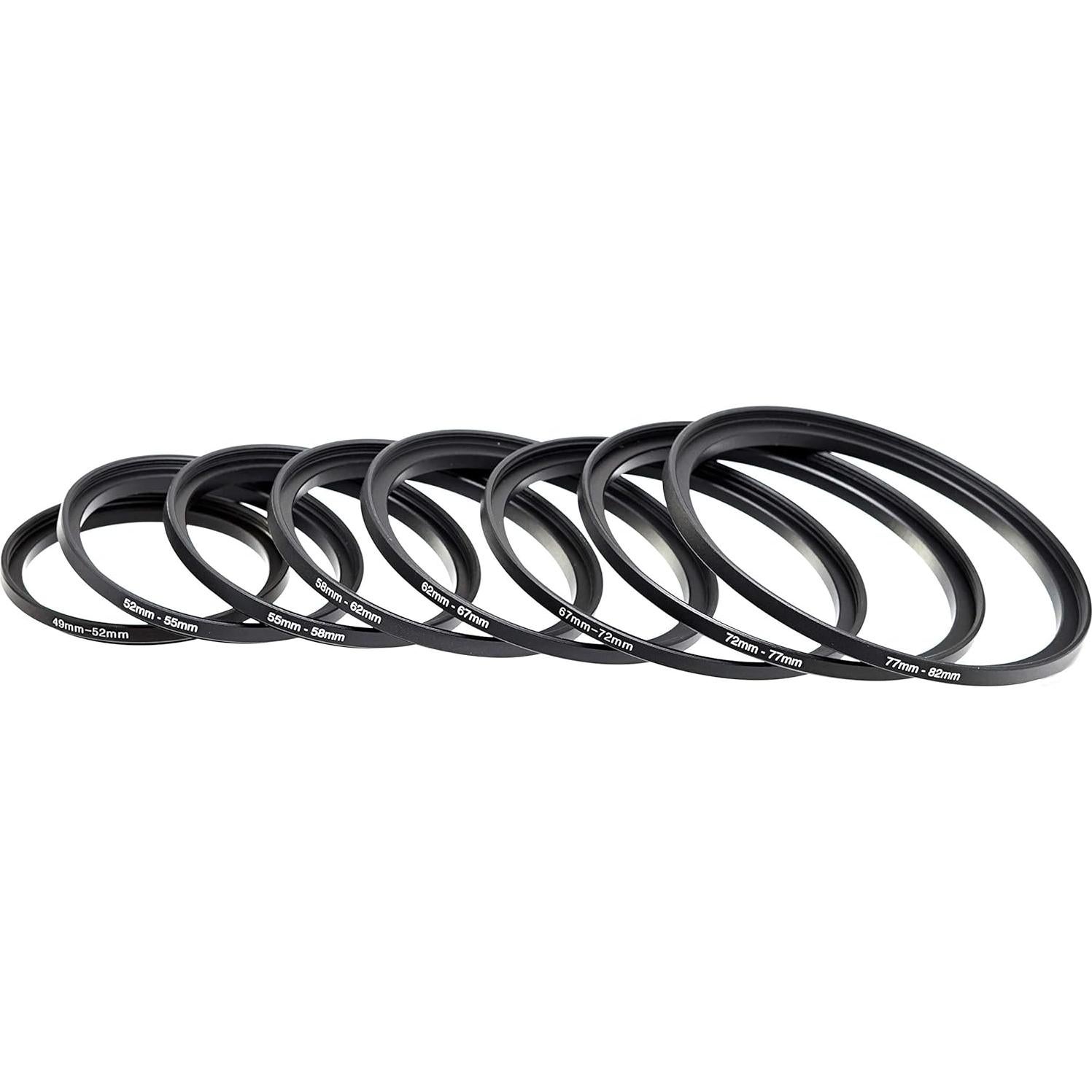 Conjunto de Anillos Adaptadores de Filtro Fotasy 8 Piezas Metal