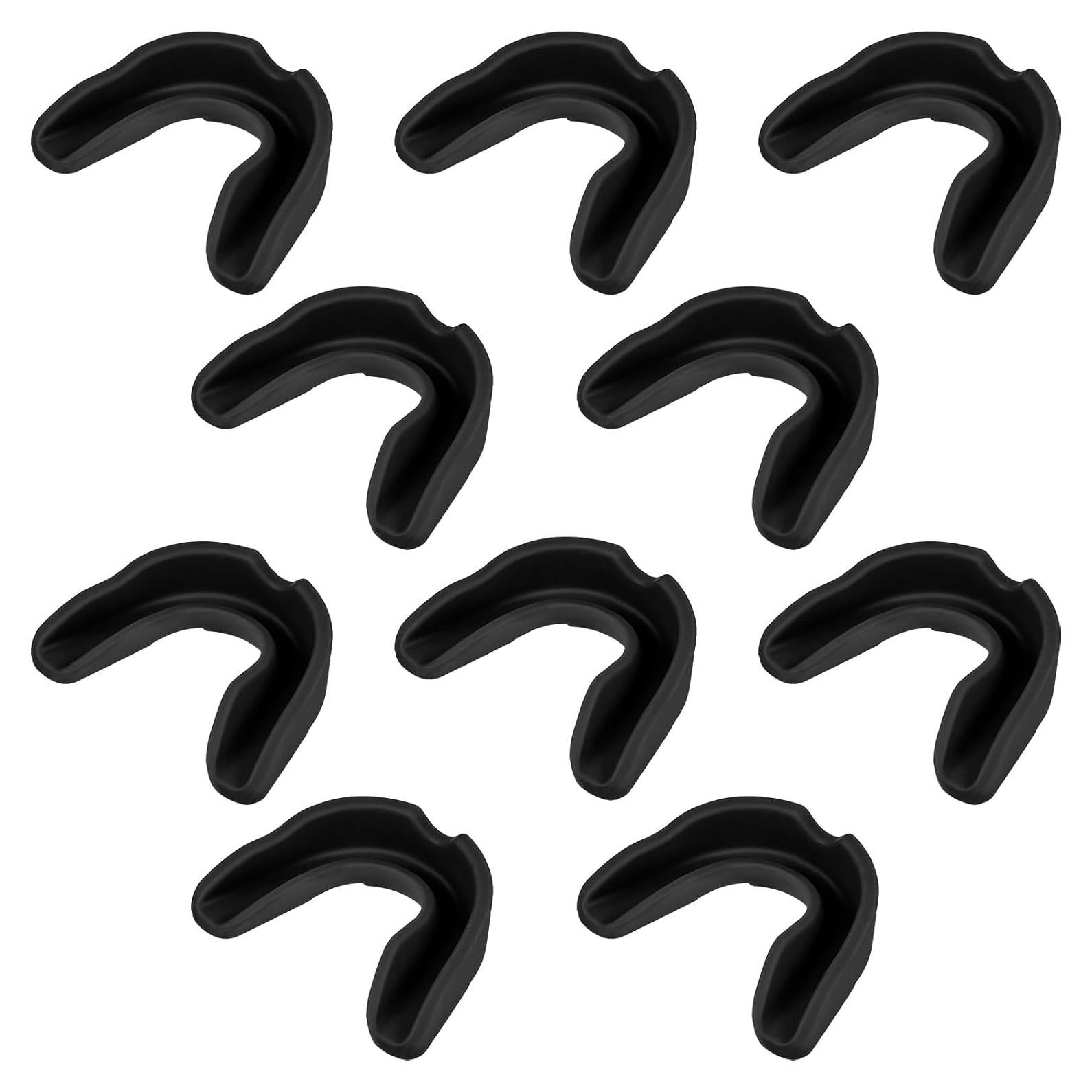 20 Protectores Bucales Deportivos BBTO - Silicona, Negro, S