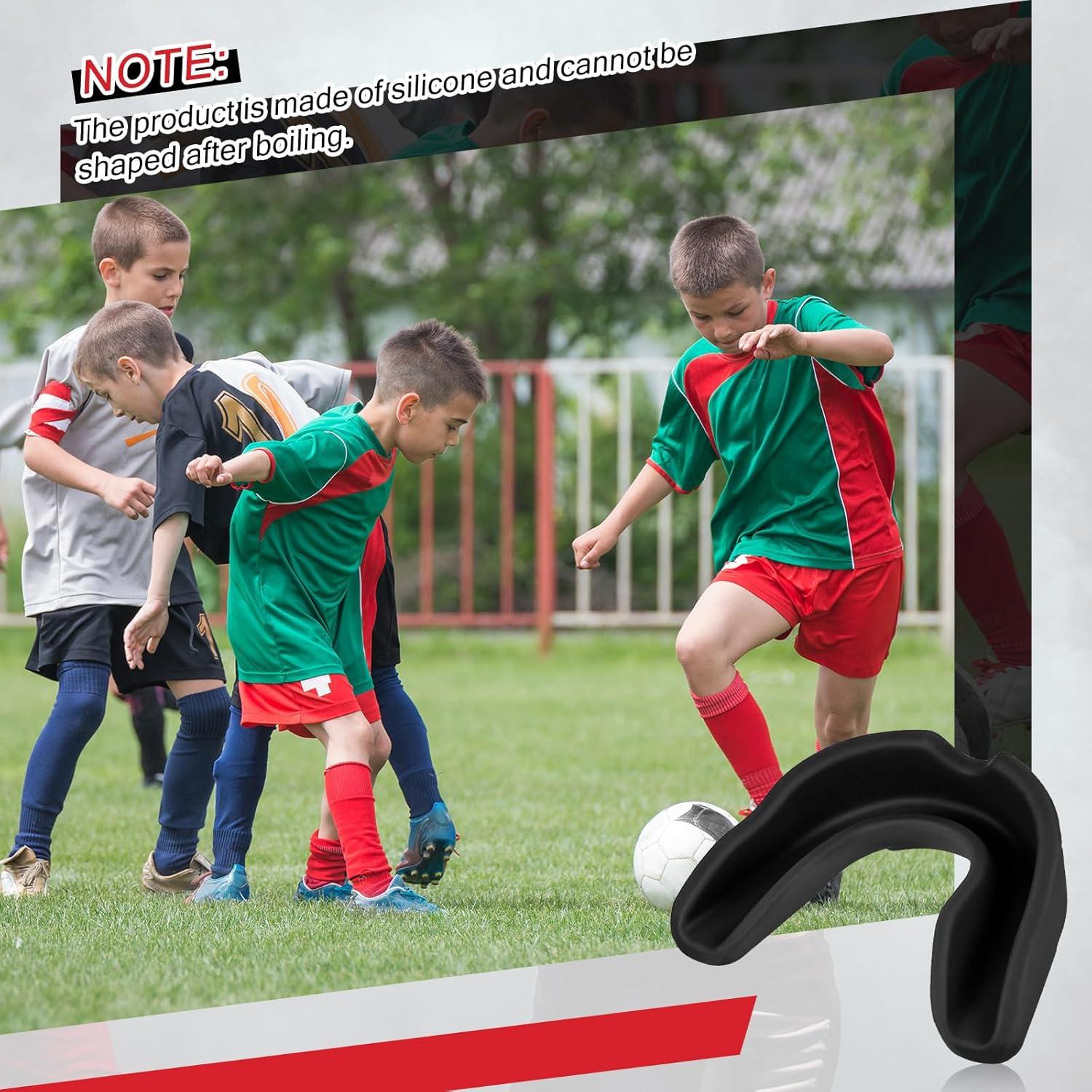 20 Protectores Bucales Deportivos BBTO - Silicona, Negro, S