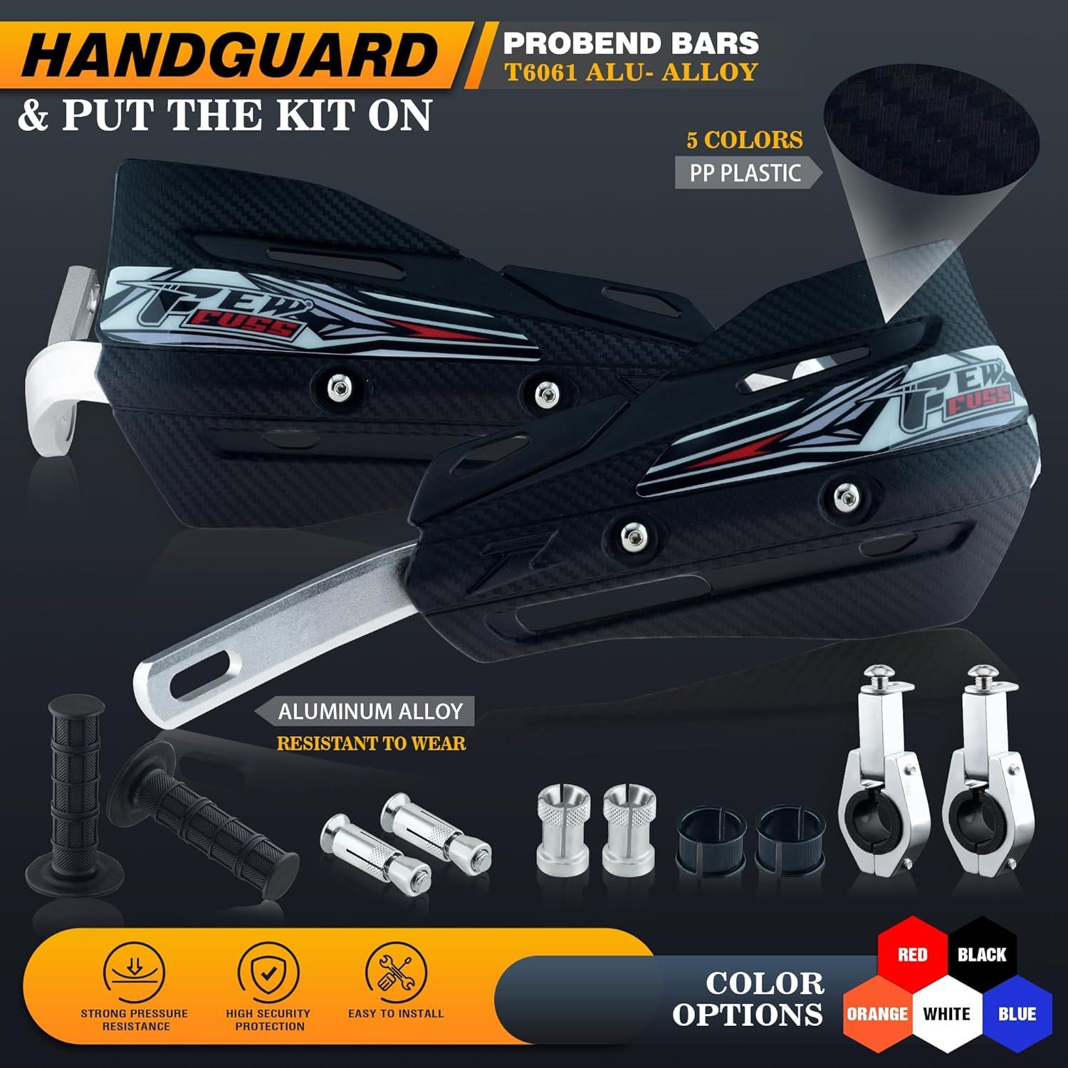 Guardias de Manos Universales Fewfuss para Motocicleta de Tierra 22mm y 28mm