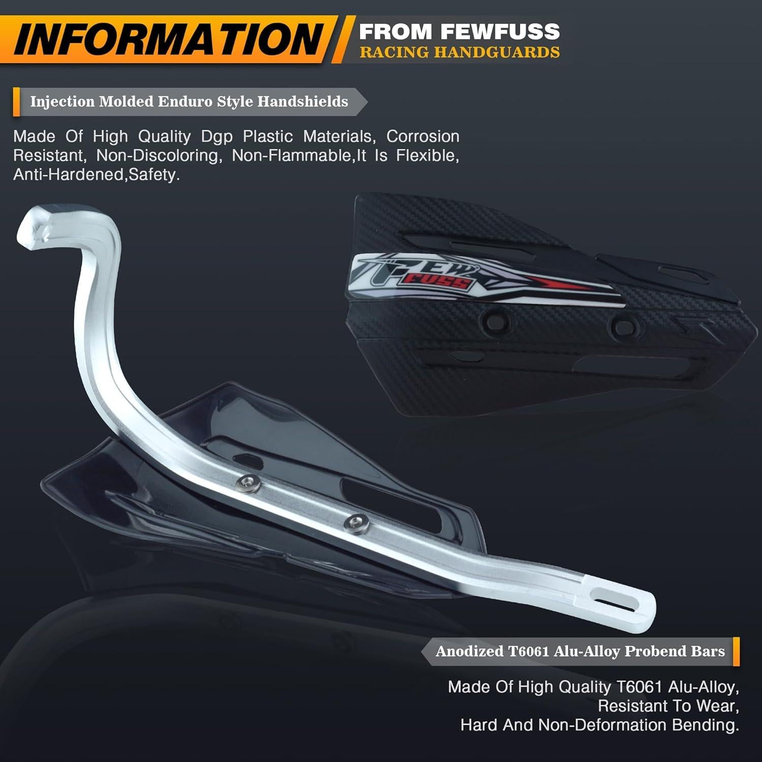 Guardias de Manos Universales Fewfuss para Motocicleta de Tierra 22mm y 28mm