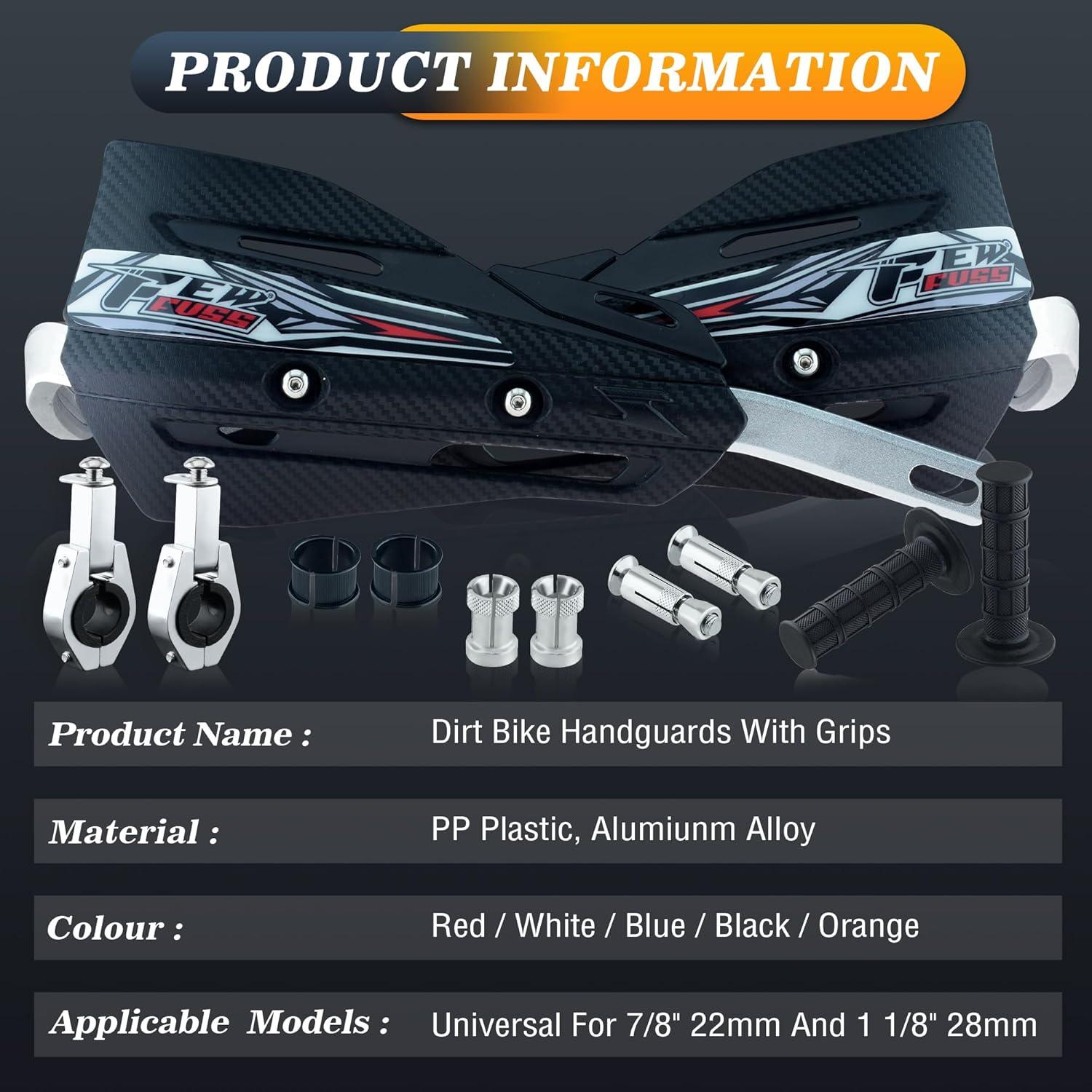 Guardias de Manos Universales Fewfuss para Motocicleta de Tierra 22mm y 28mm