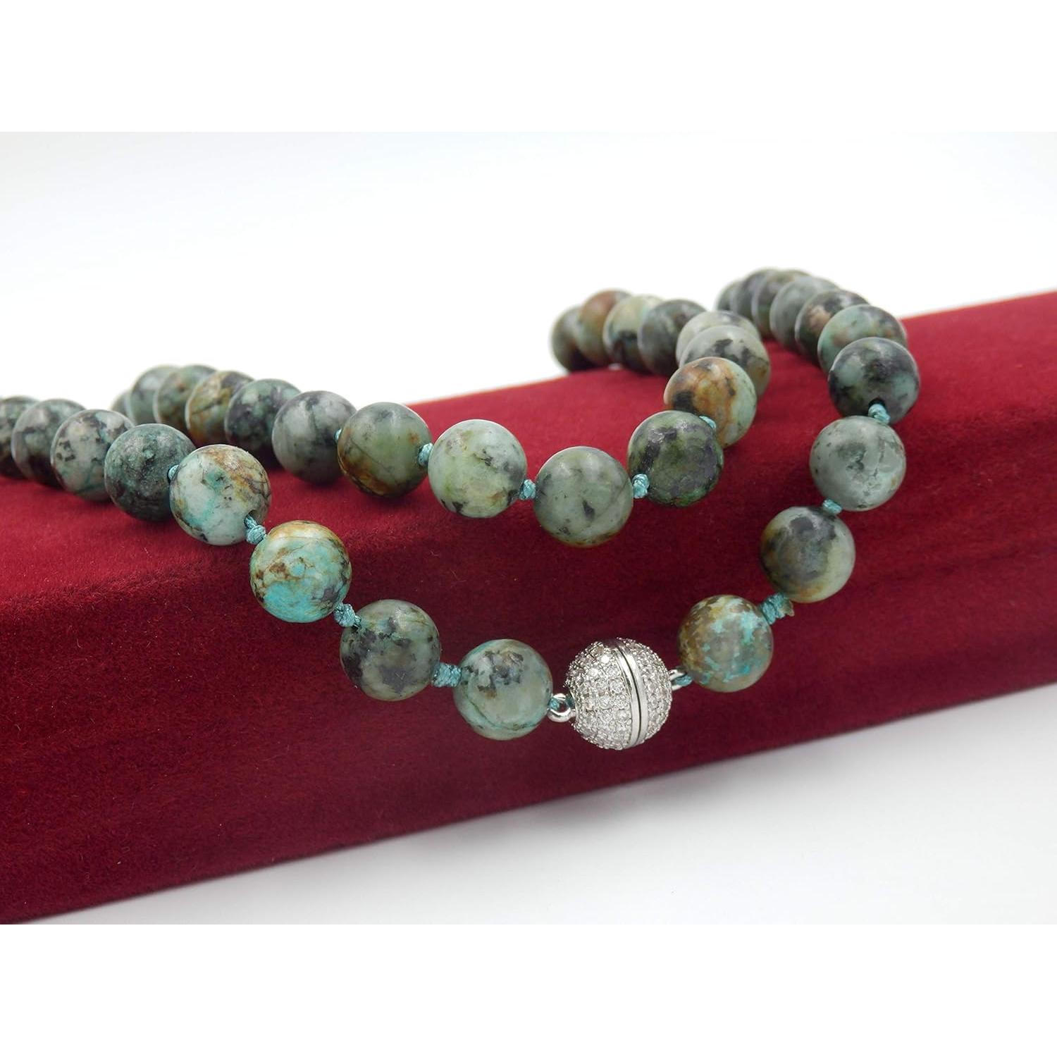 Collar de cuentas Japa Mala Malahill 108 piedras turquesa