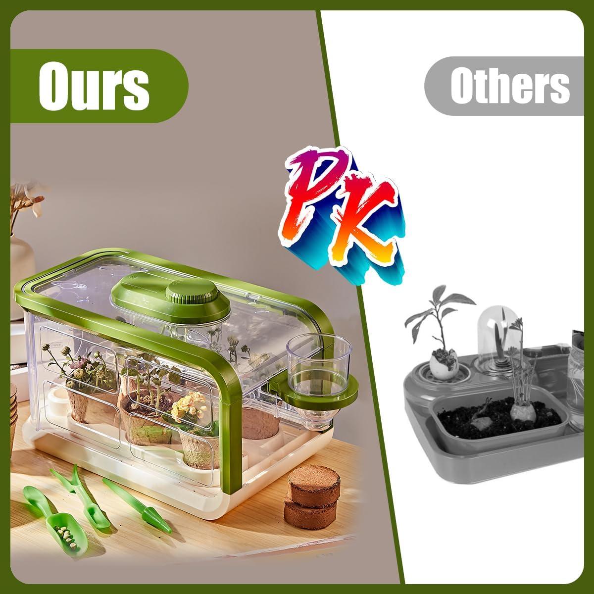 Kit de Crecimiento de Plantas para Niños Mostop con Riego y Luz