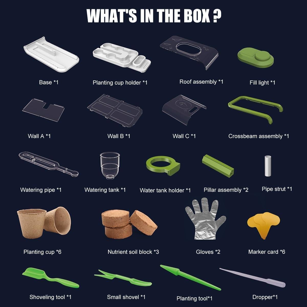 Kit de Crecimiento de Plantas para Niños Mostop con Riego y Luz