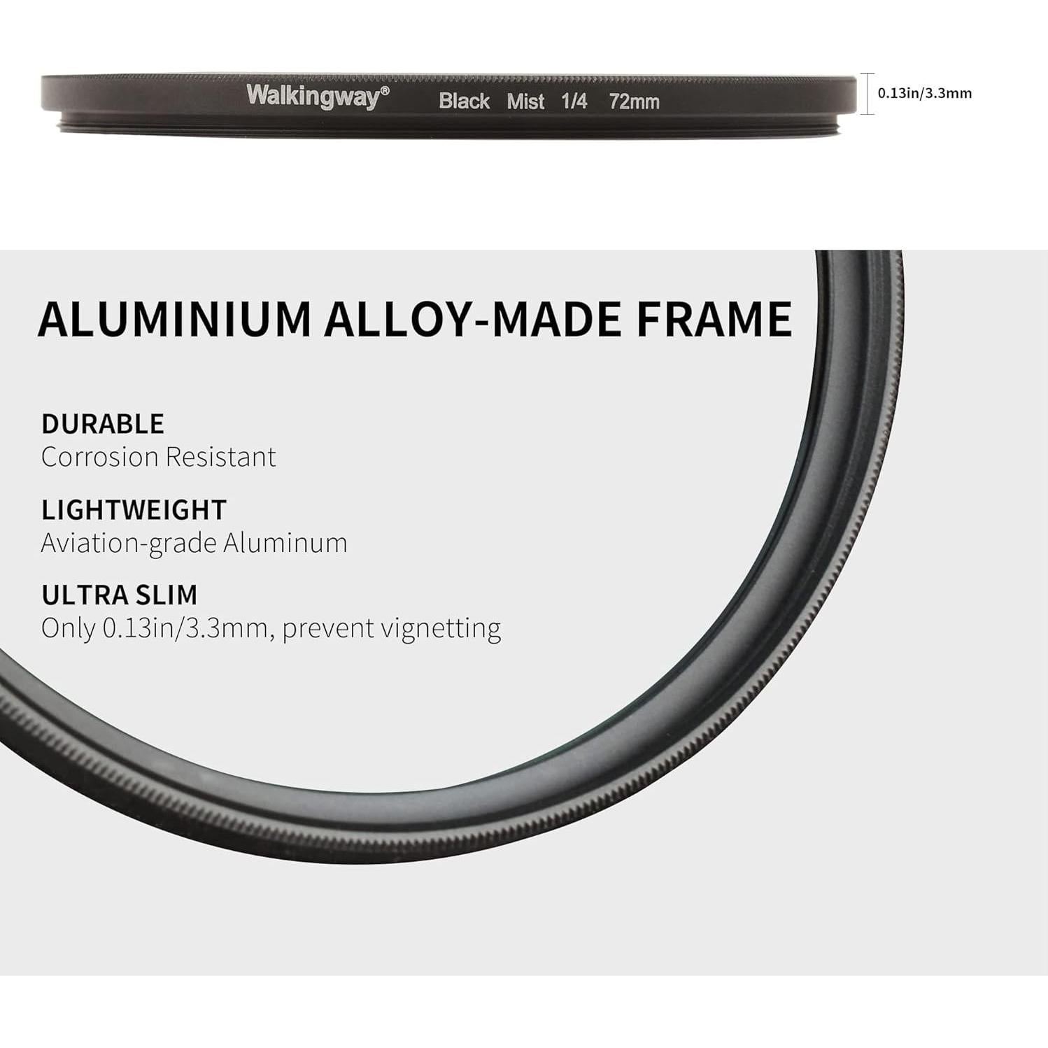 Filtro de Difusión 37mm WalkingWay 1/4 Pro Mist Vidrio Óptico