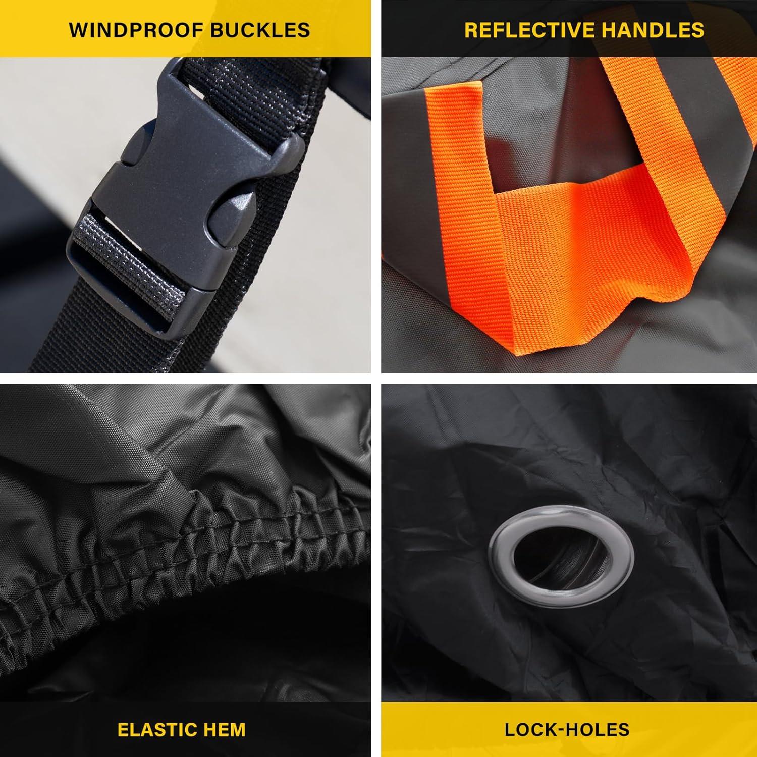 Cubierta de Motocicleta XYZCTEM Impermeable Ajuste Universal 220 cm