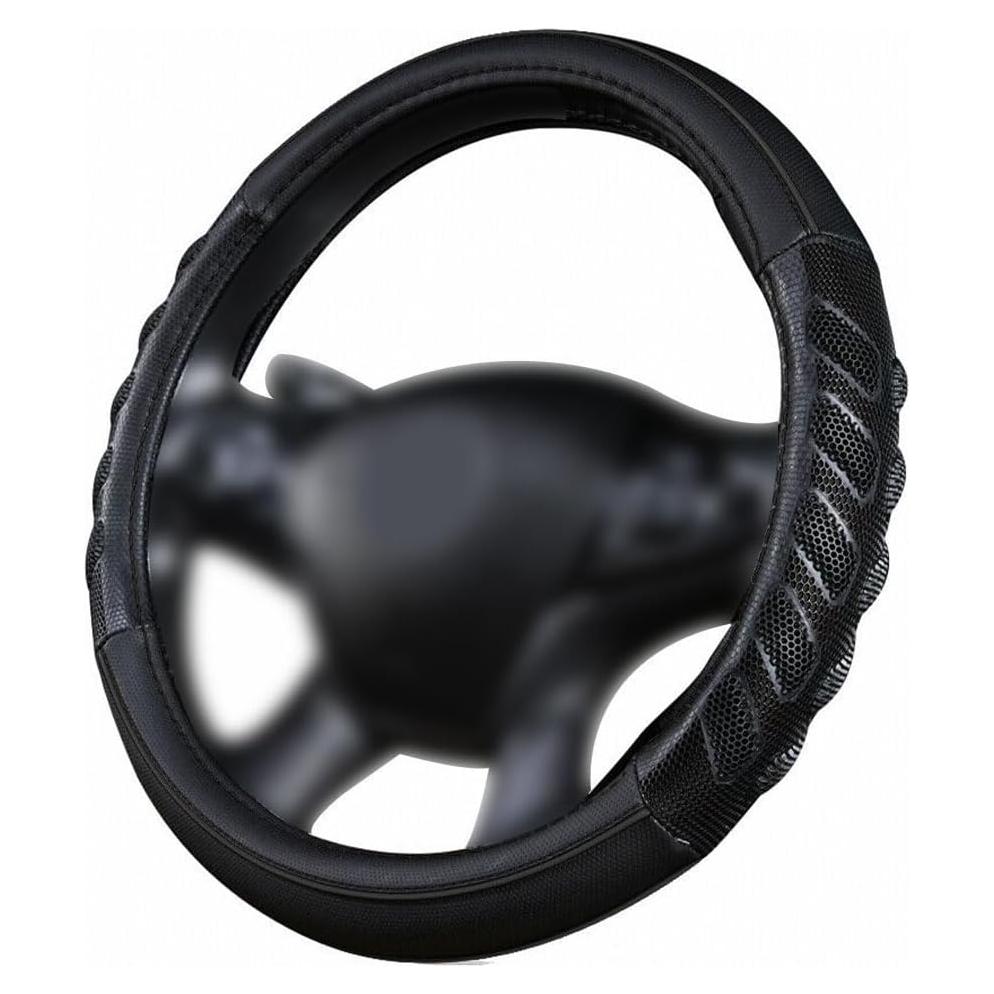 Cubierta de Volante Flying Banner 3D Antideslizante 38 cm Negro