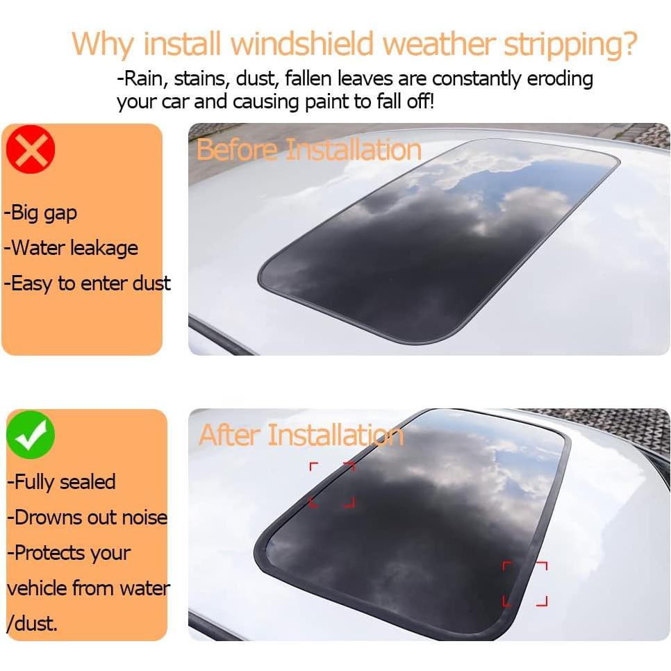 Junta de Parabrisas Tintvent 4m Goma EPDM para Coche y Camión