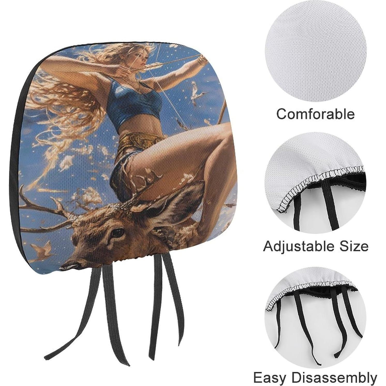 Cubierta de Reposacabezas de Coche AXEDENRRT Artemisa 28x27cm