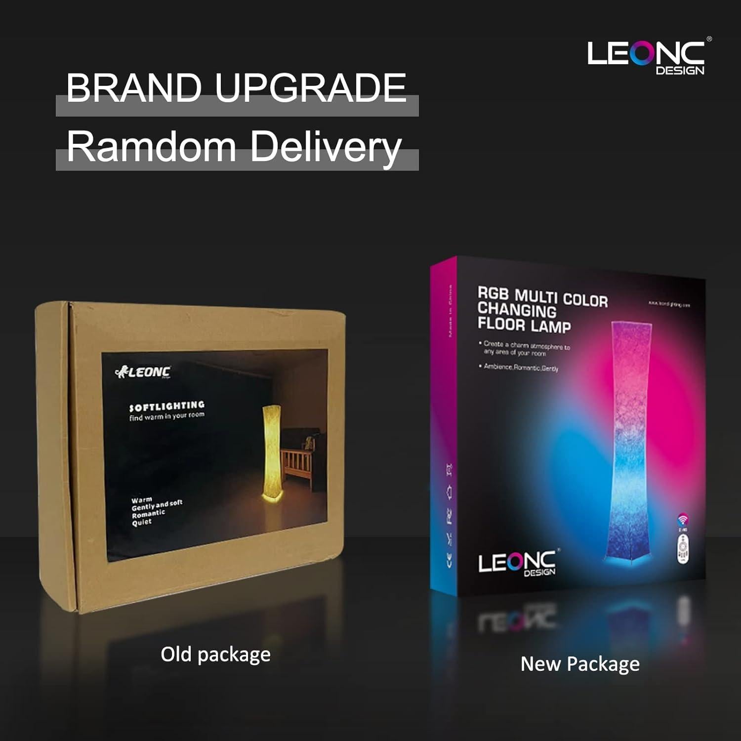 Lámpara de Pie LED RGB LEONC 61" Control Remoto y App