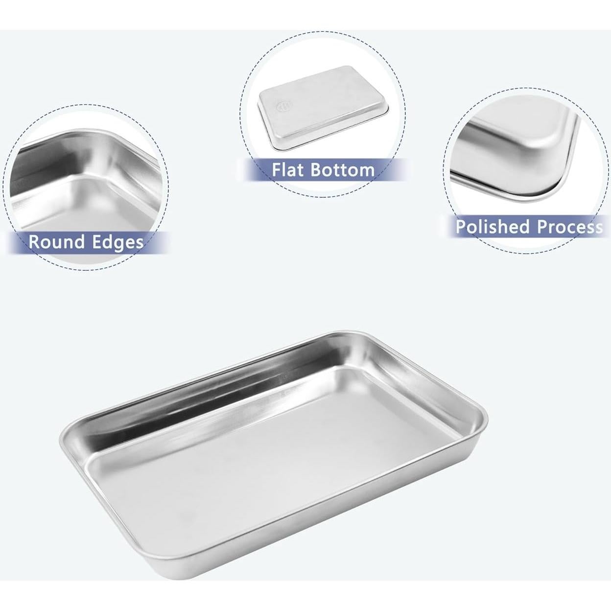 Bandeja Quirúrgica de Acero Inoxidable 304 ULIFESTAR 23.5x17.5 cm