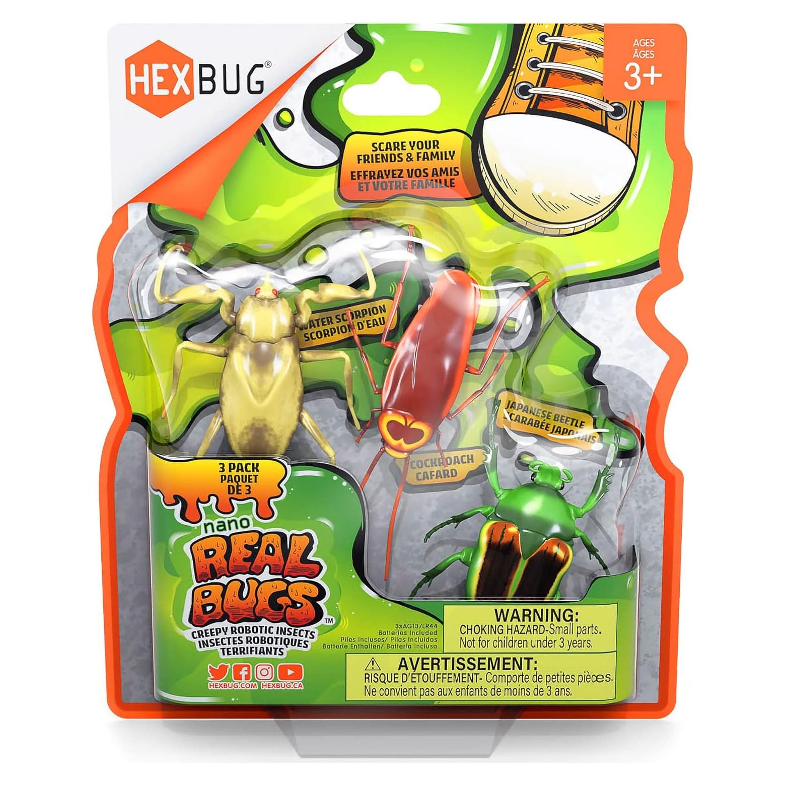 HEXBUG Real Bugs Nanos Paquete de 3 Insectos Juguete
