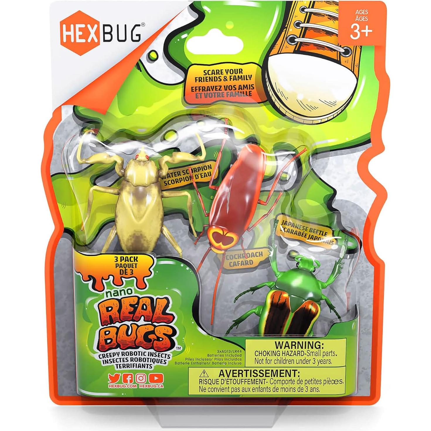 HEXBUG Real Bugs Nanos Paquete de 3 Insectos Juguete