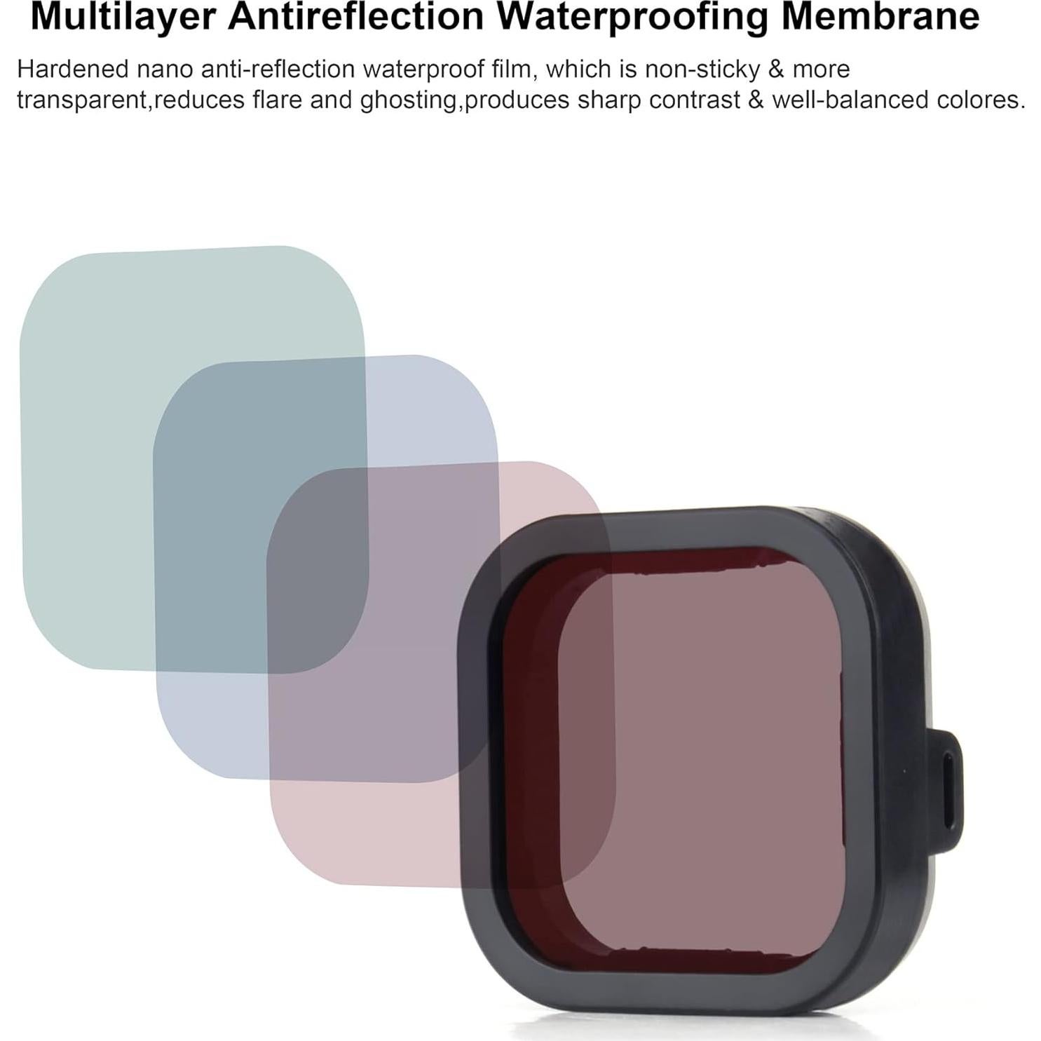 Paquete de 4 Filtros ND8 ND16 ND32 ND64 para GoPro Hero 12/11/10/9