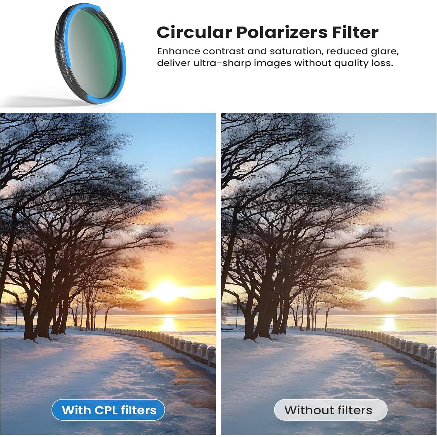 Filtro CPL 67mm Akanabi para Teléfono y Cámara DSLR