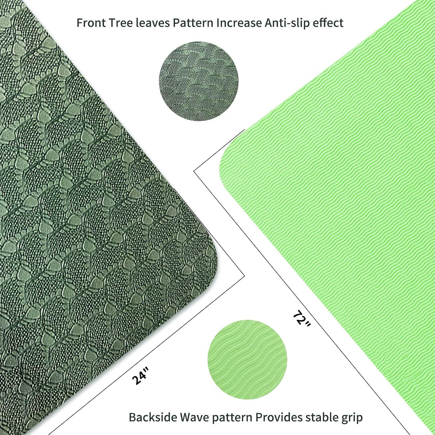 Estera de Yoga QMKGEC 8mm Antideslizante Ecológica 182.88x60.96cm