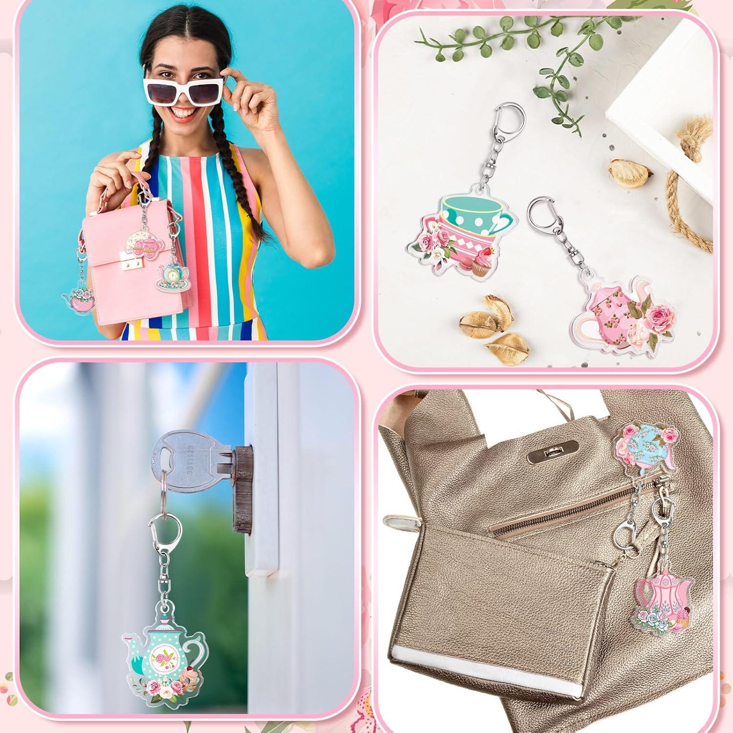 48 Llaveros Groovy Tondiamo para Fiesta Retro Boho