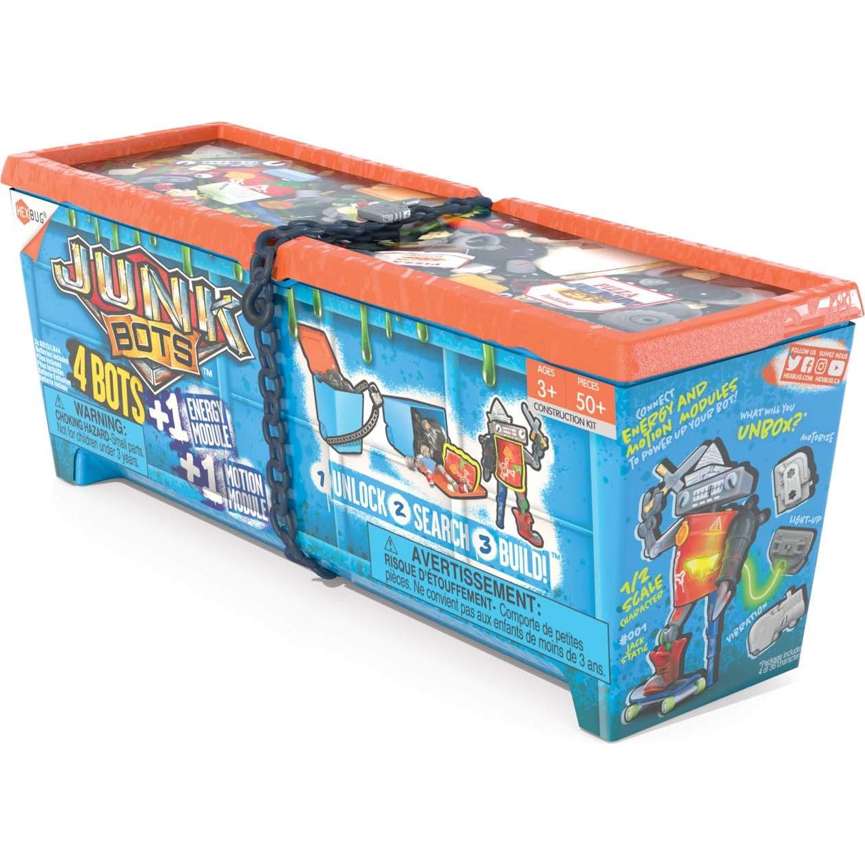 HEXBUG JUNKBOTS - Kit Contenedor Industrial - 50 Piezas